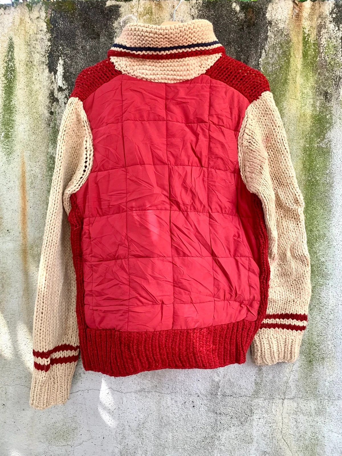 Japanese Brand Knitwear half puffer back jacket multicolour nice design Size US M / EU 48-50 / 2 - 5 Thumbnail