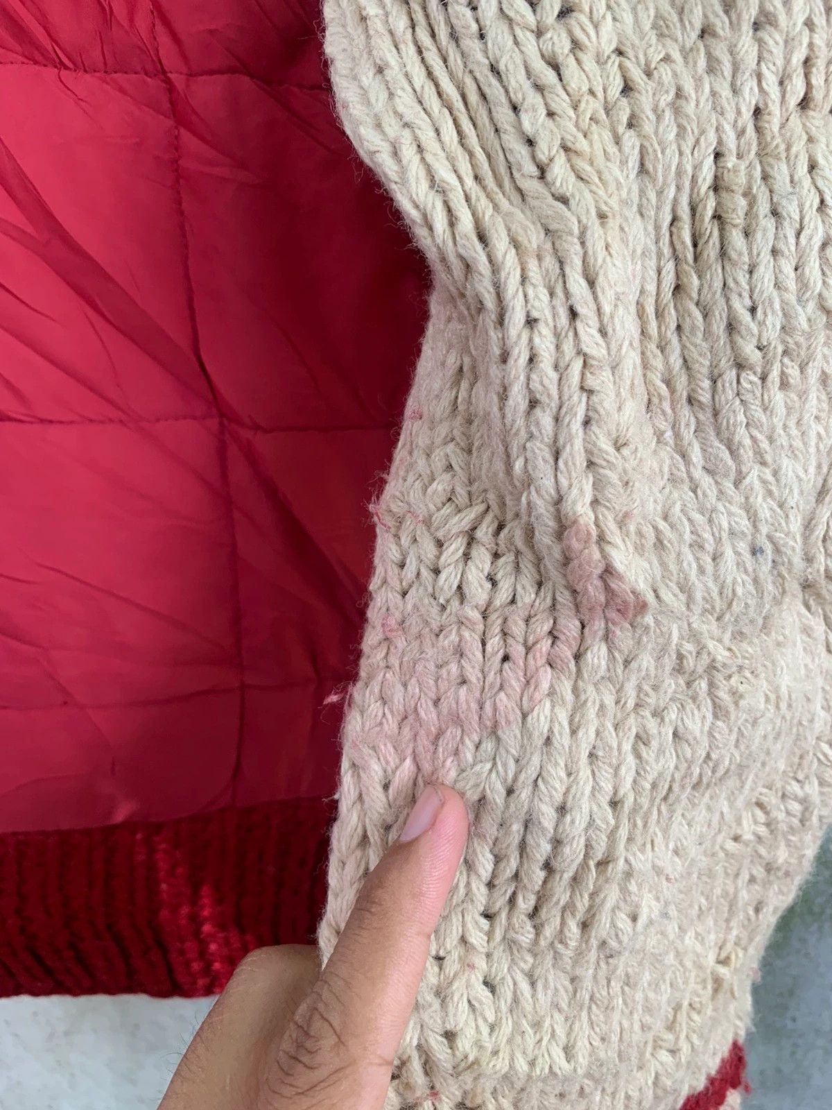 Japanese Brand Knitwear half puffer back jacket multicolour nice design Size US M / EU 48-50 / 2 - 14 Thumbnail