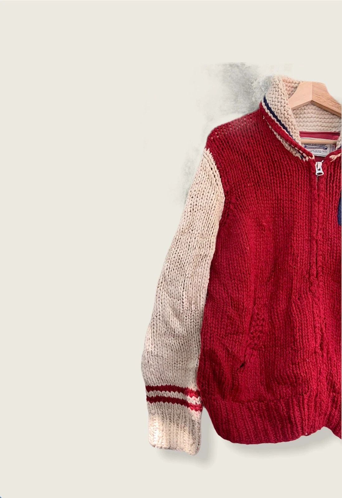 Japanese Brand Knitwear half puffer back jacket multicolour nice design Size US M / EU 48-50 / 2 - 3 Thumbnail