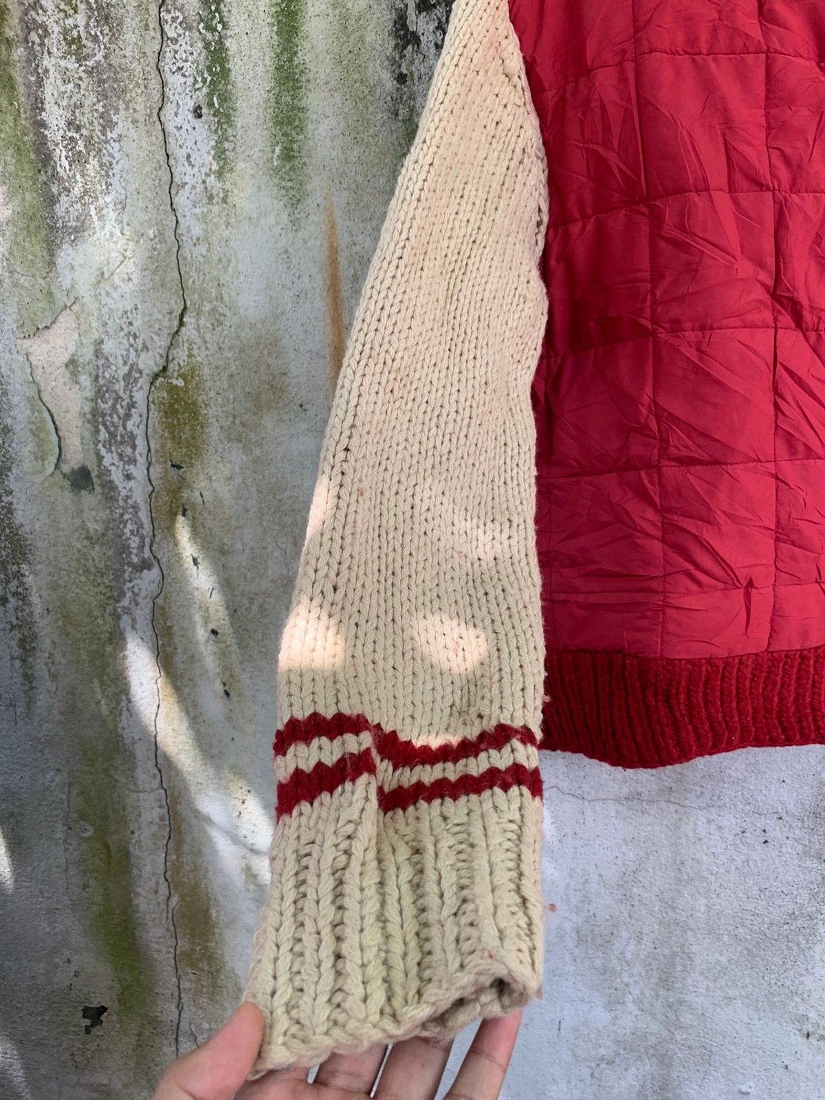 Japanese Brand Knitwear half puffer back jacket multicolour nice design Size US M / EU 48-50 / 2 - 15 Thumbnail