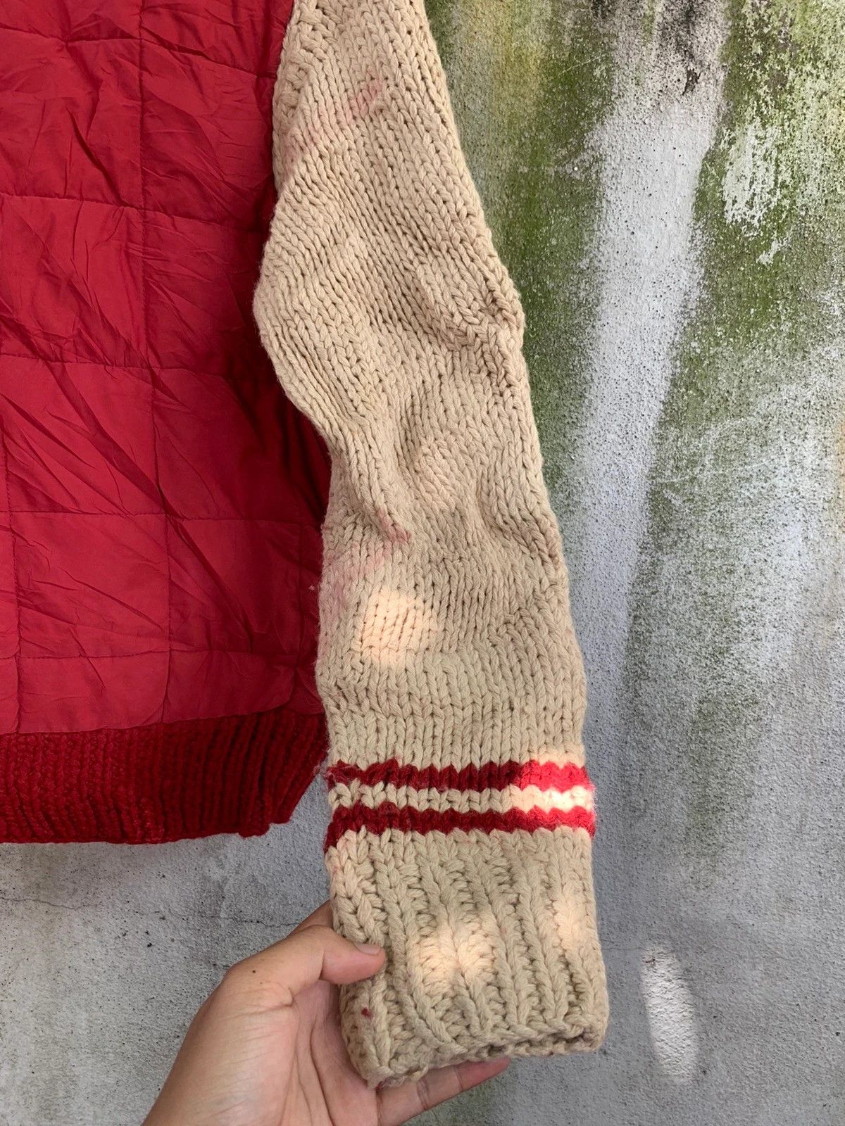 Japanese Brand Knitwear half puffer back jacket multicolour nice design Size US M / EU 48-50 / 2 - 13 Thumbnail