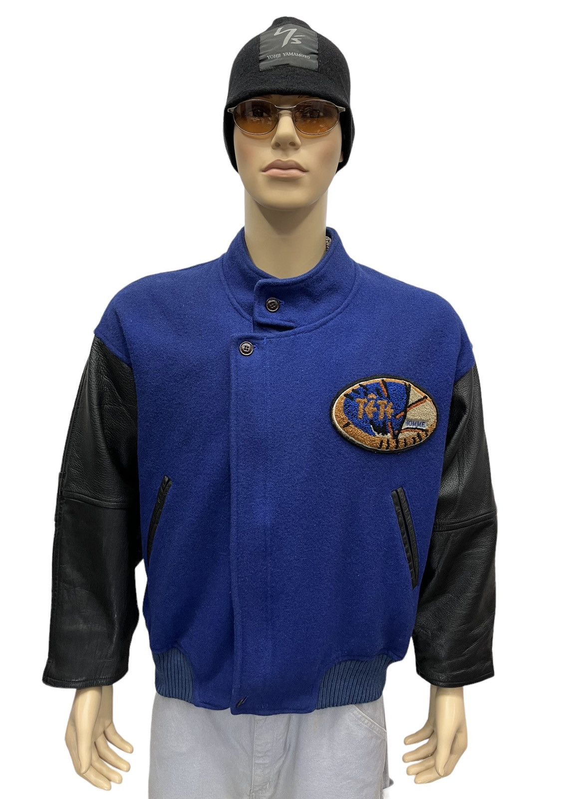 Tete Homme Vintage 80’s TETE HOMME KATOH KAZUTAKA Wool Leather Varsity Size US M / EU 48-50 / 2 - 7 Thumbnail