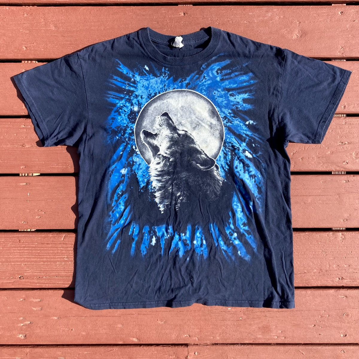 tie dye wolf shirt
