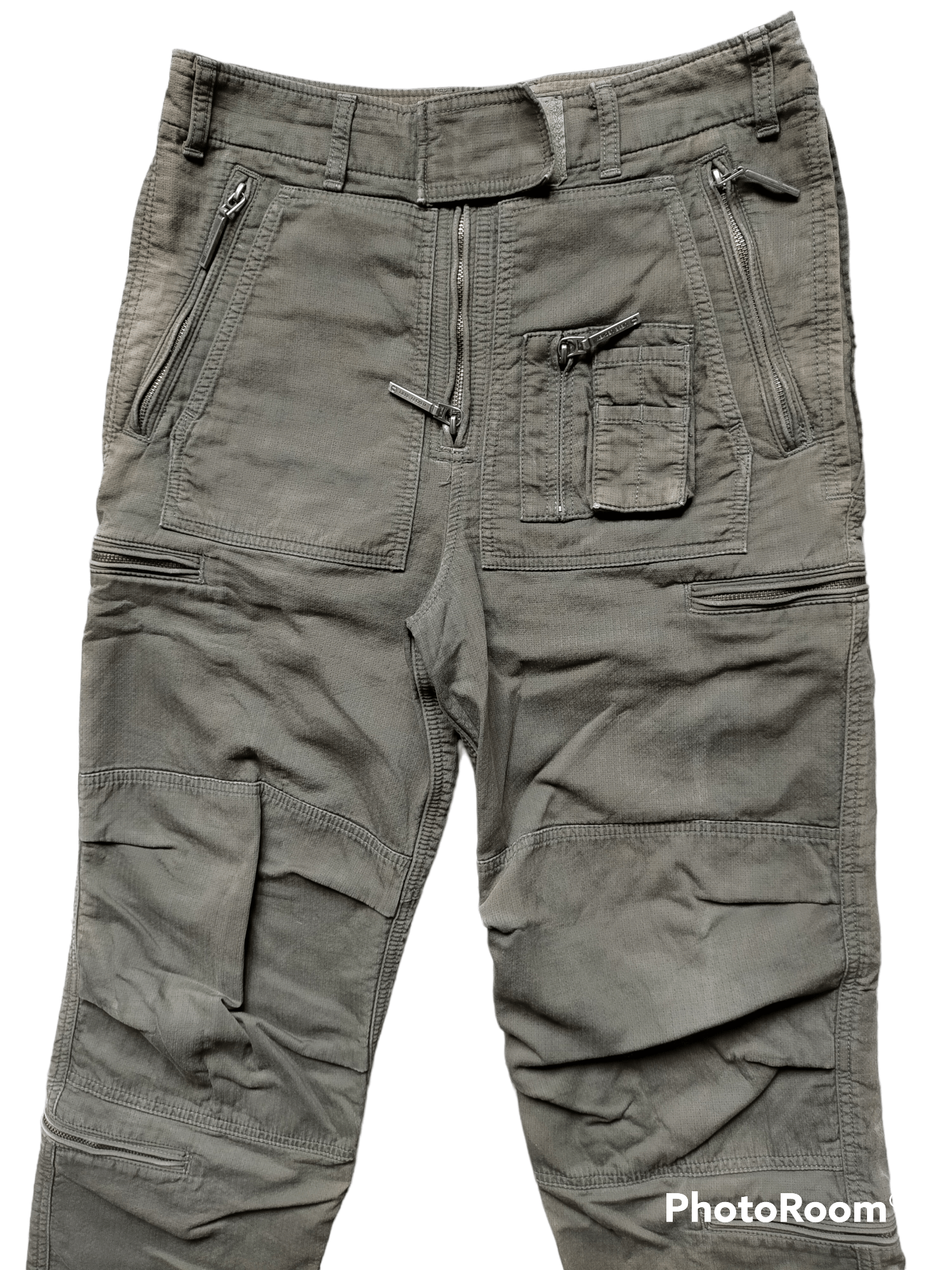 RIPVANWINKLE Military style Multi zipped pockets loose heavy 2 Size US 31 - 5 Thumbnail