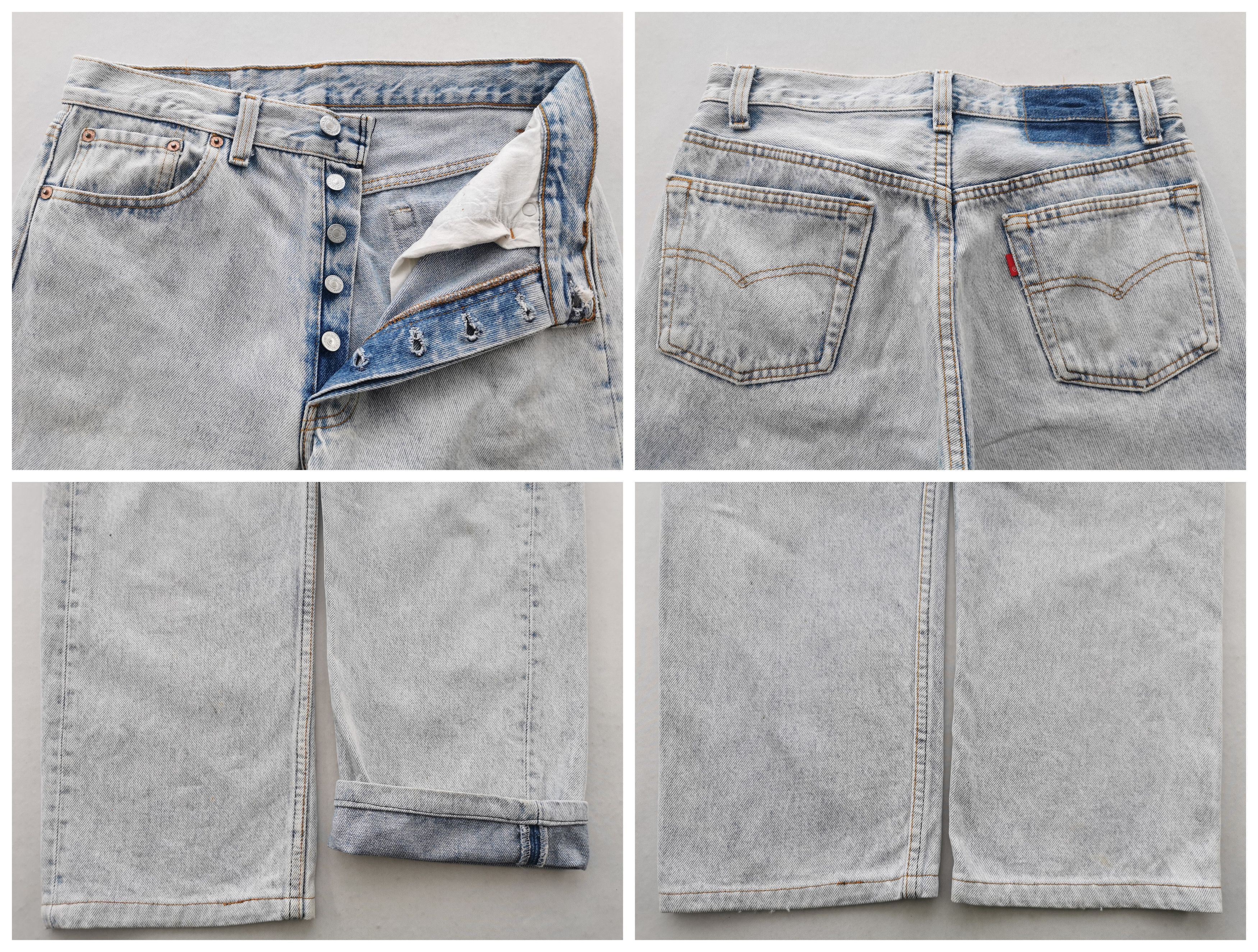 Vintage Levis 501 Distressed Jeans Made In USA Size 30/31x36