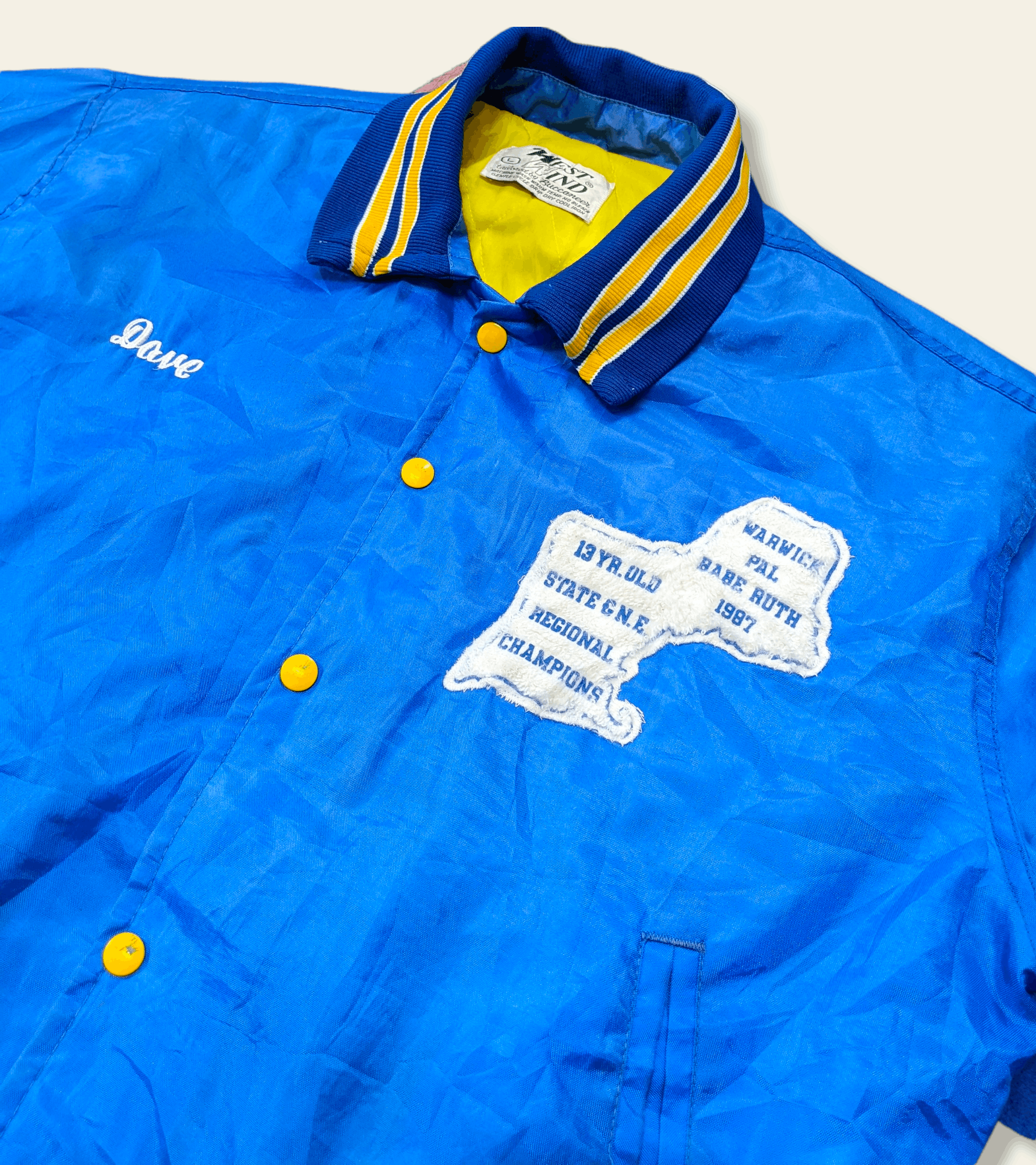 MLB × Vintage Vintage 80s West Wind Babe Ruth Baseball Tournament Jacket Size US L / EU 52-54 / 3 - 4 Thumbnail
