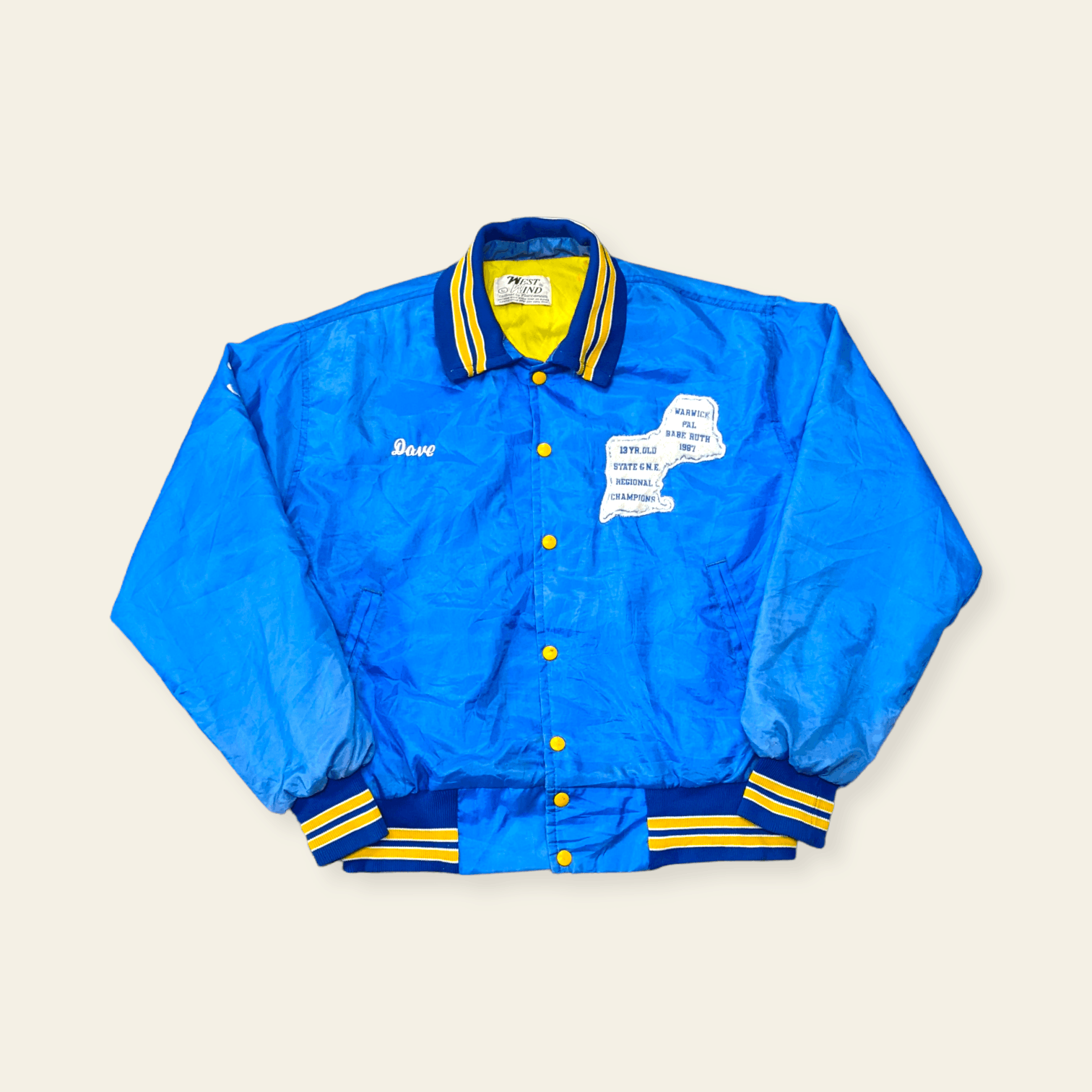 MLB × Vintage Vintage 80s West Wind Babe Ruth Baseball Tournament Jacket Size US L / EU 52-54 / 3 - 1 Thumbnail