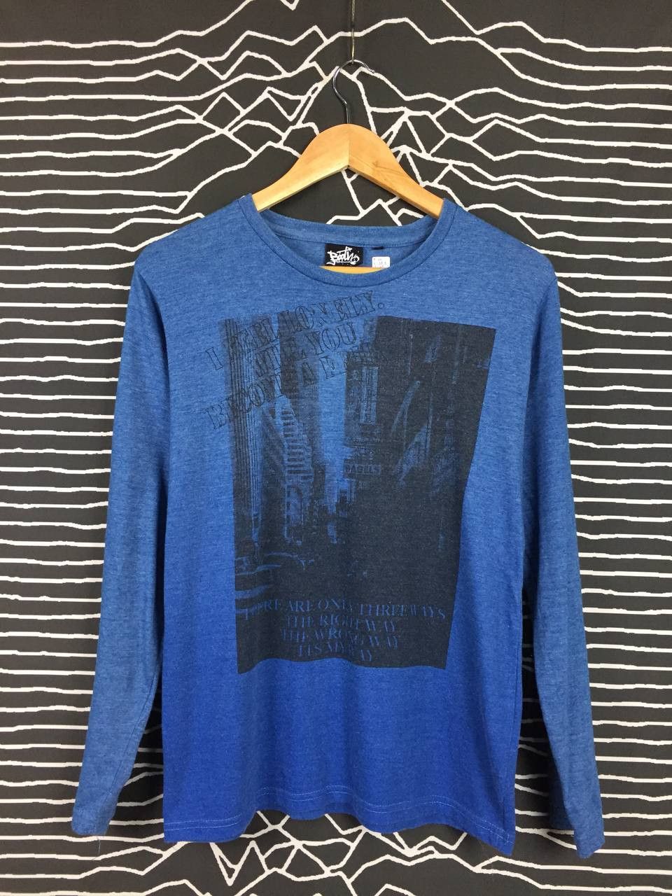 Japanese Brand Boon Over Print Graphic Longsleeve Tee Size US M / EU 48-50 / 2 - 2 Thumbnail