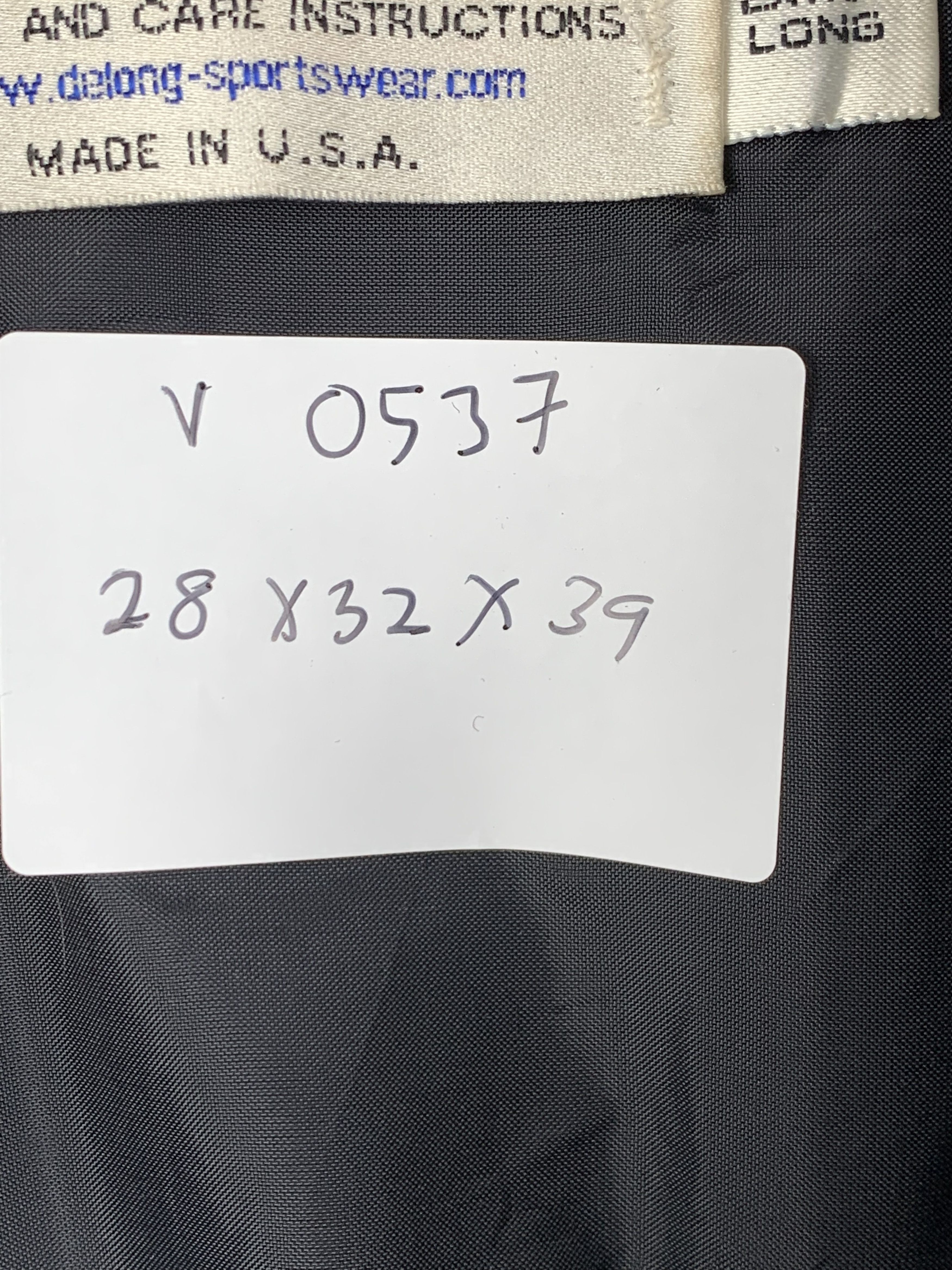 Delong Vintage 80s Delong Wool Sleeve Leather Varsity Jacket V0537 Size US XL / EU 56 / 4 - 12 Thumbnail