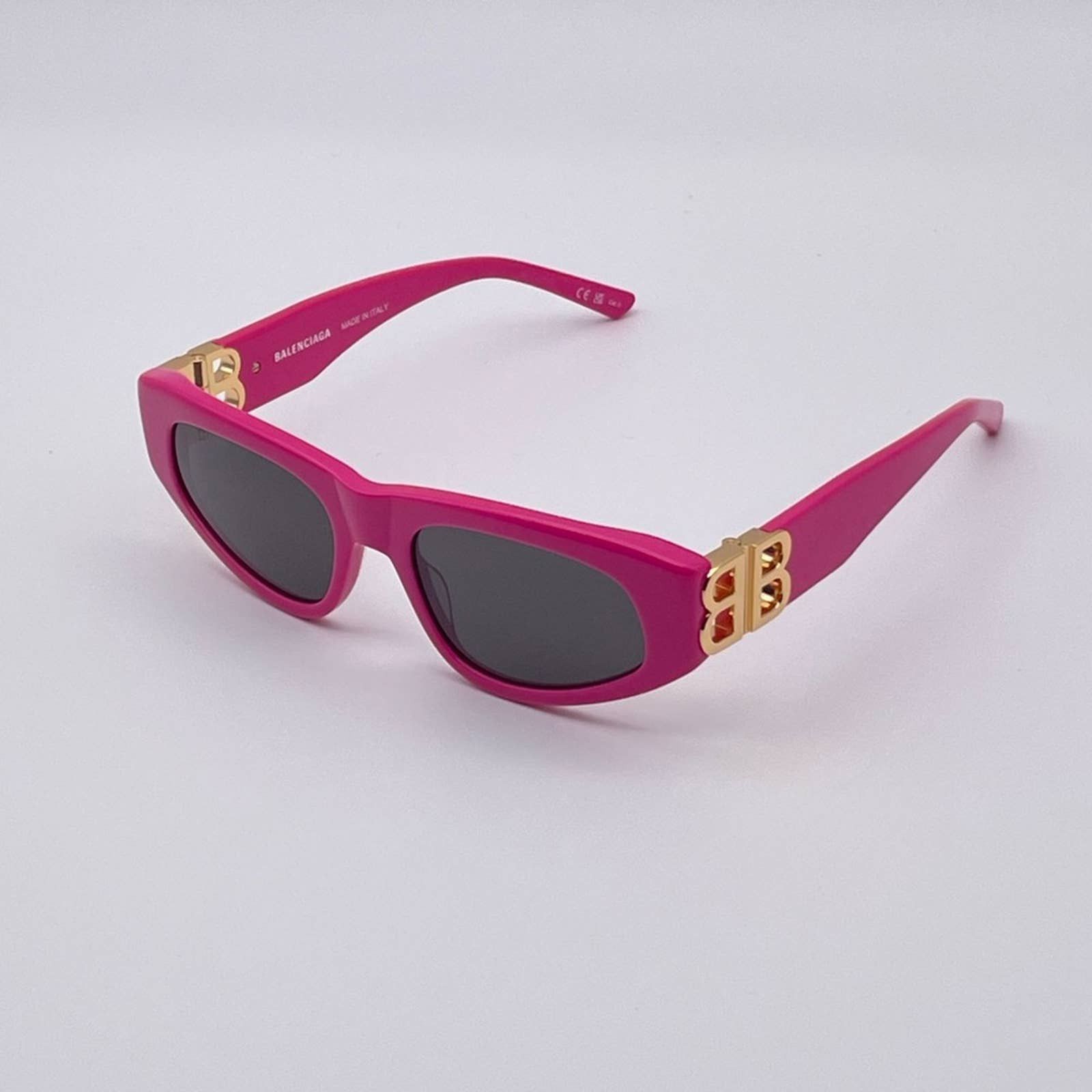BRAND NEW BALENCIAGA BB0095S 017 Fuchsia/Silver/Grey Sunglasses Balenciaga NEW Balenciaga BB0095S - 017 Fuchsia Silver Grey  main image 2