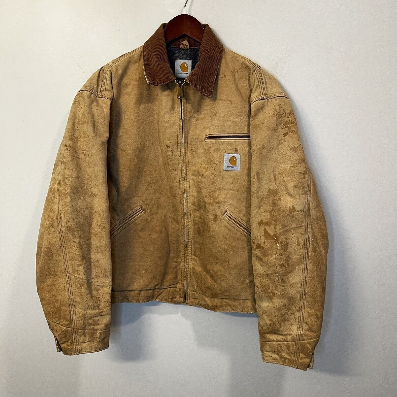 Vintage Vintage Carhartt Detroit Blanket Lined Bomber Jacket Tan USA ...