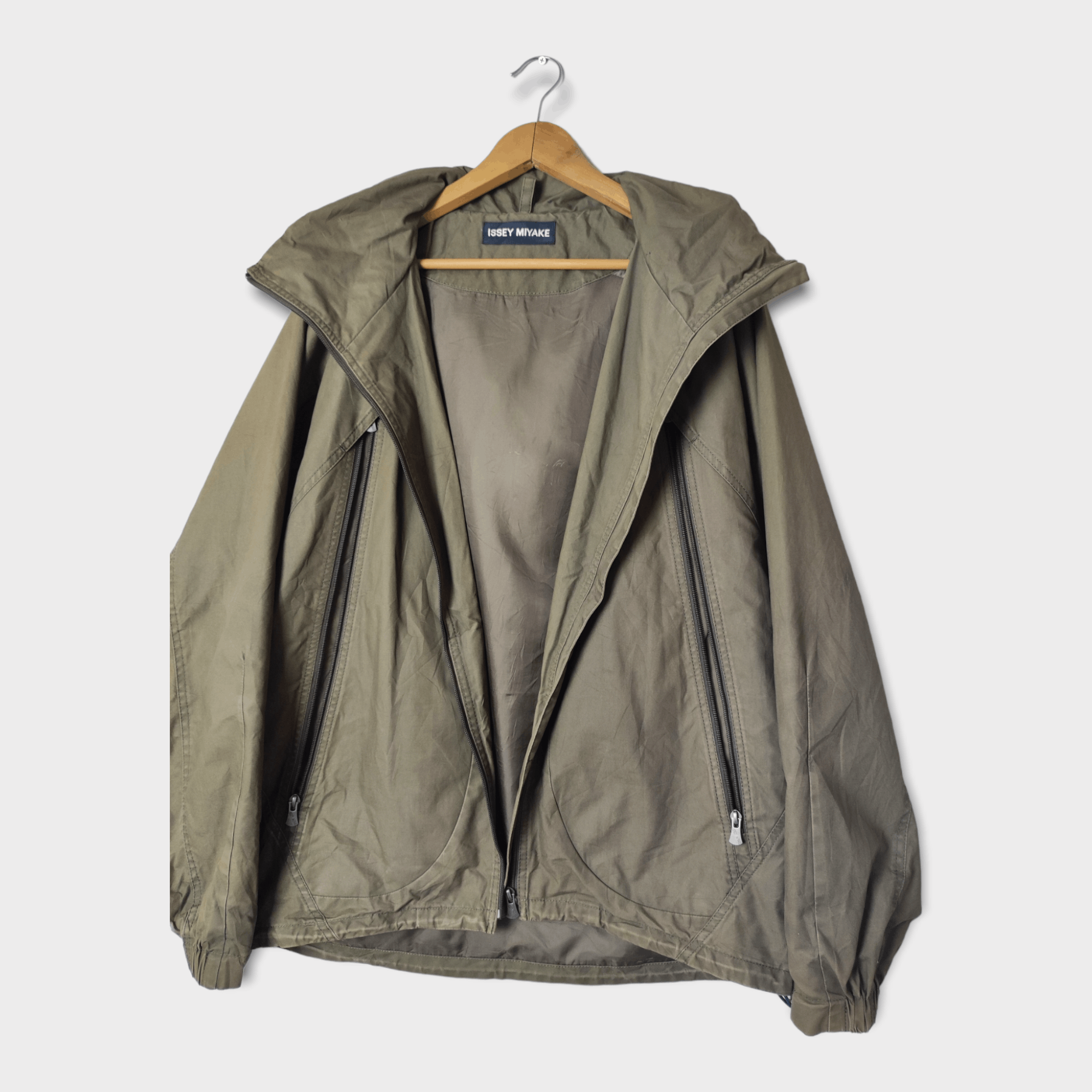 Issey Miyake Vintage Issey Miyake Military Hoodie Jacket Miyake Japan Size US L / EU 52-54 / 3 - 1 Thumbnail