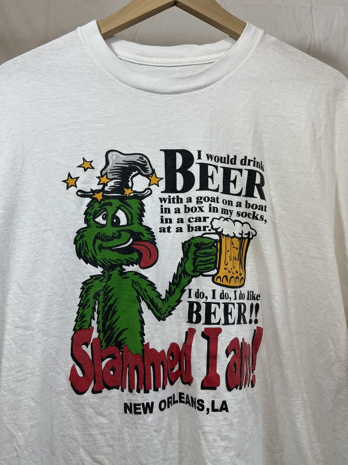 Vintage Oversized Dr Seuss Alcohol Parody Adult Humor Drunk Tee Size US XXL / EU 58 / 5 - 1 Thumbnail