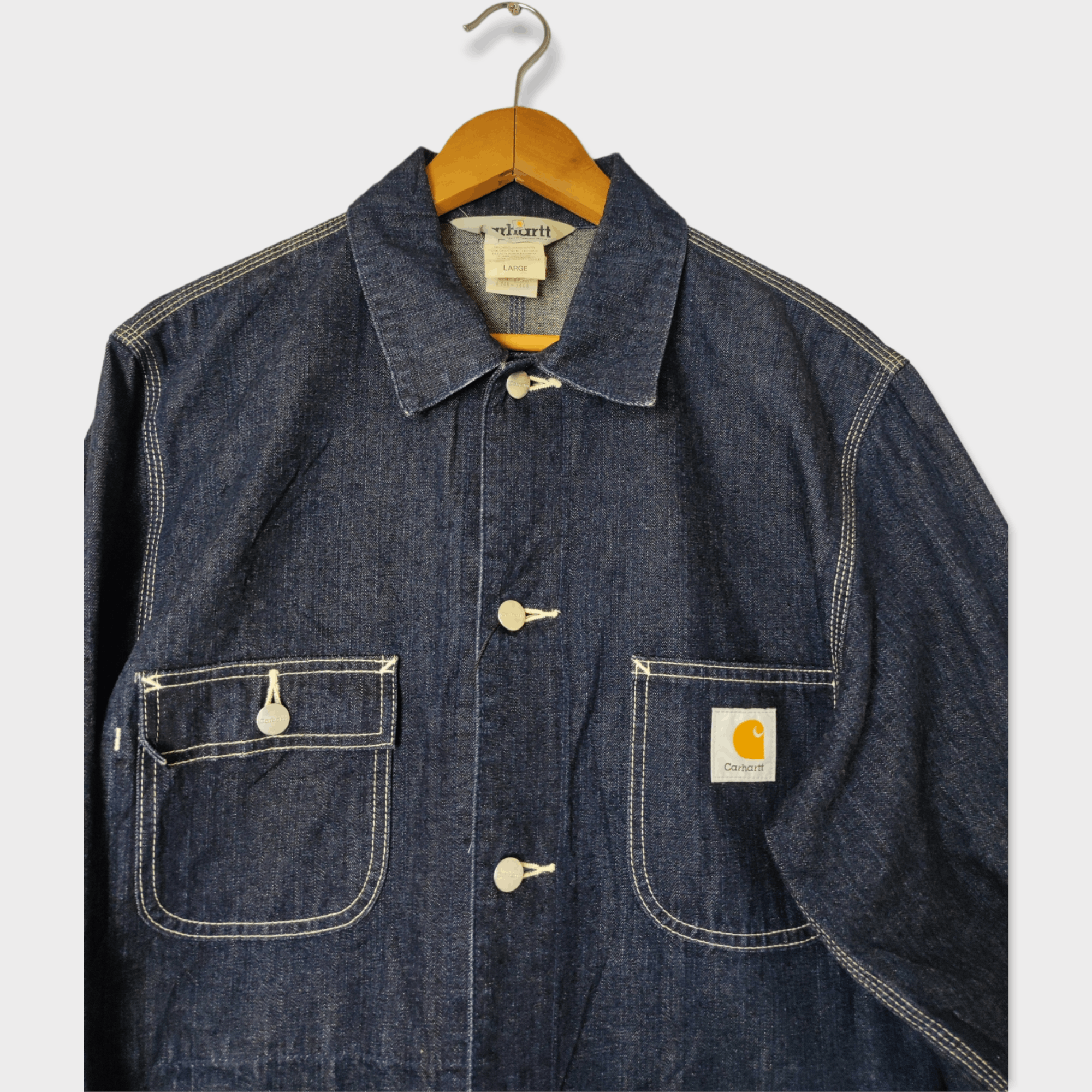 Carhartt Vintage Carhartt Chore Denim Jacket Large Size US L / EU 52-54 / 3 - 5 Thumbnail