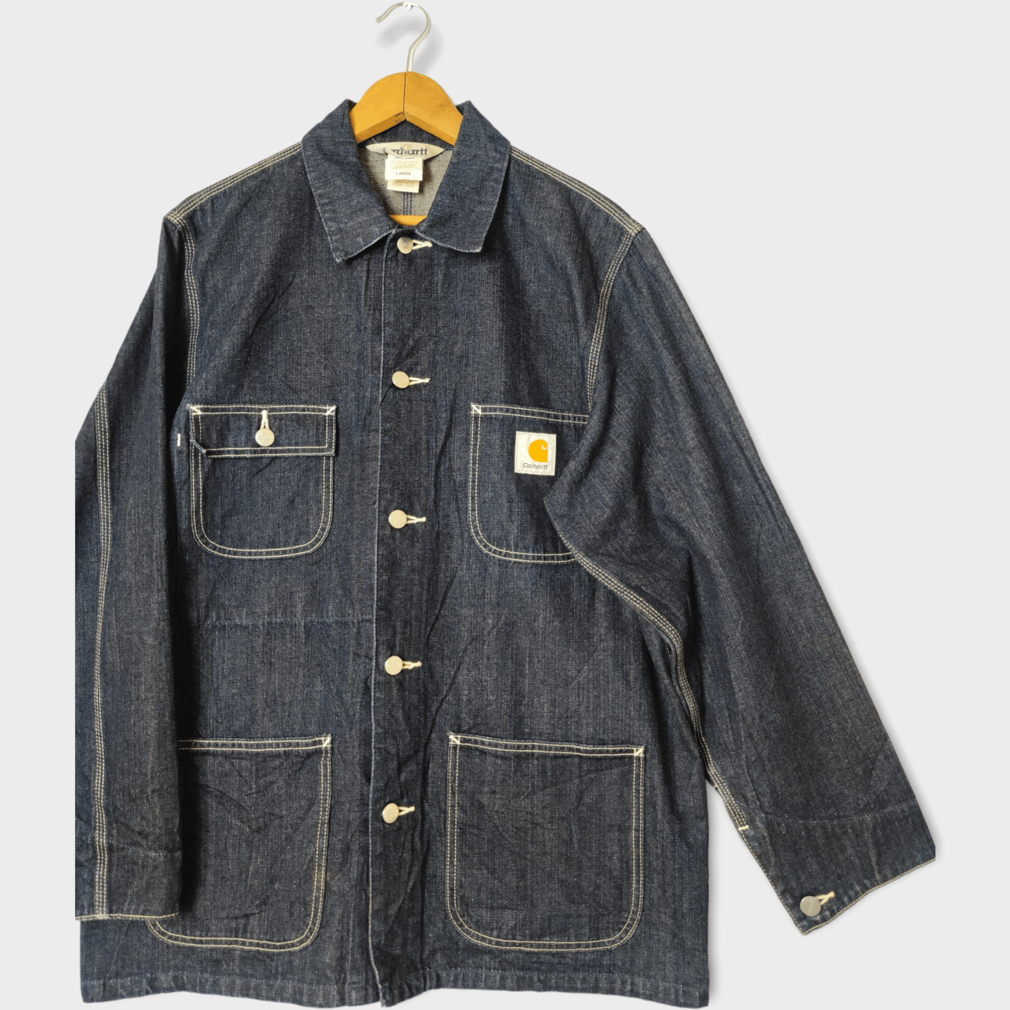 Carhartt Vintage Carhartt Chore Denim Jacket Large Size US L / EU 52-54 / 3 - 3 Thumbnail