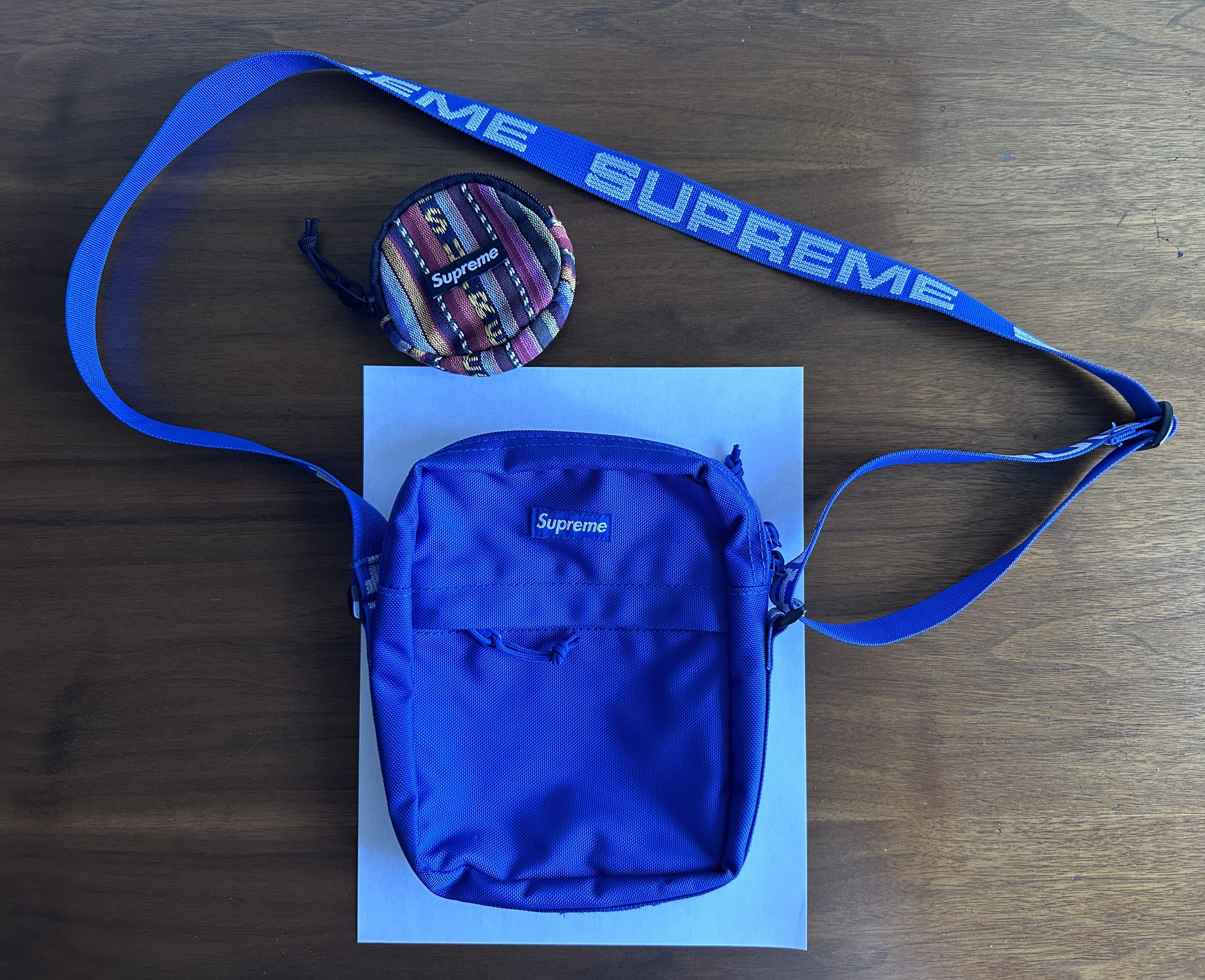 Supreme Supreme Shoulder Bag SS18 + Supreme Woven Stripe Coin ...
