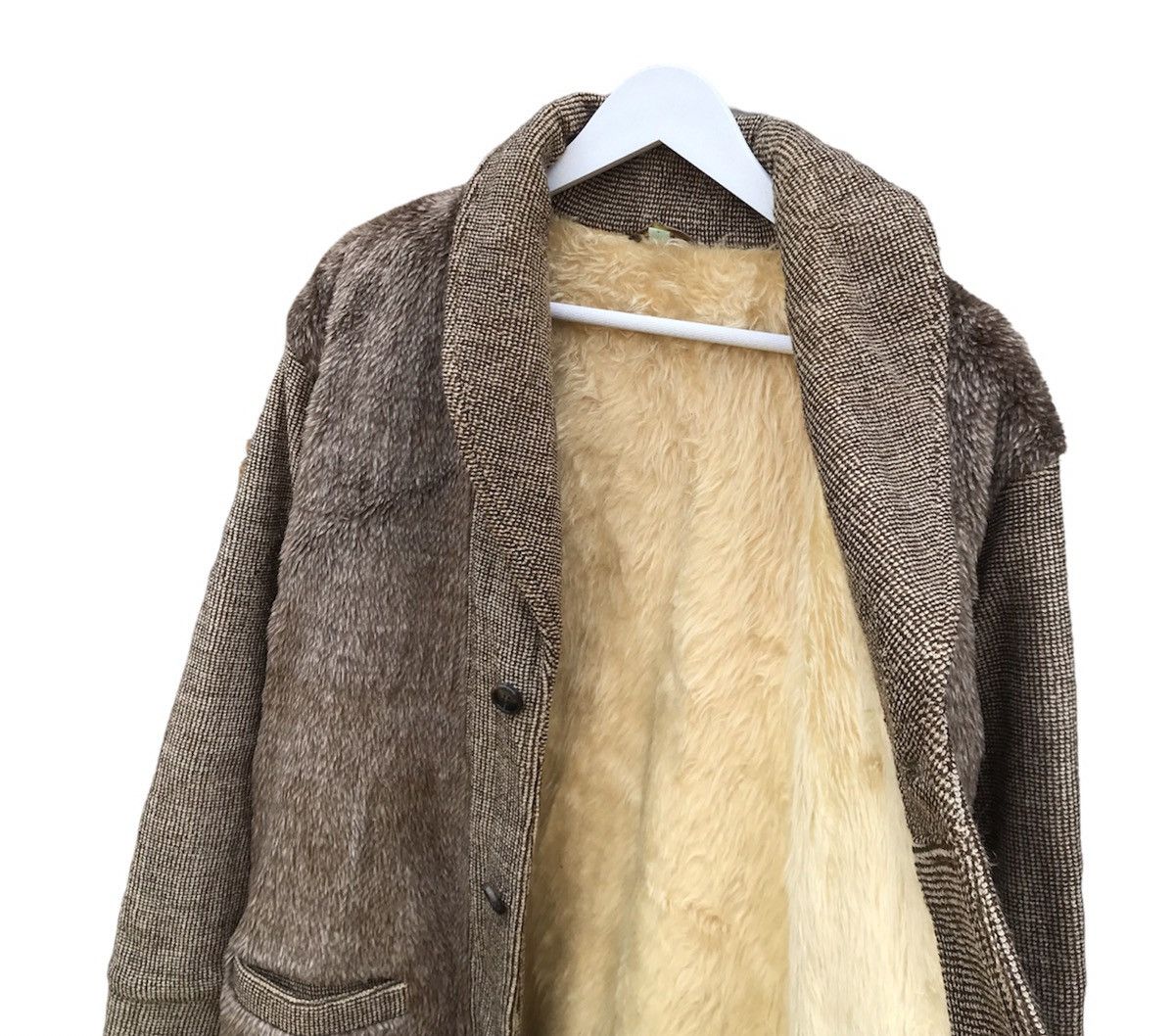 Designer Japan Archival Mohair TweedWool Fur sherpa jacket yohji Size US L / EU 52-54 / 3 - 2 Thumbnail