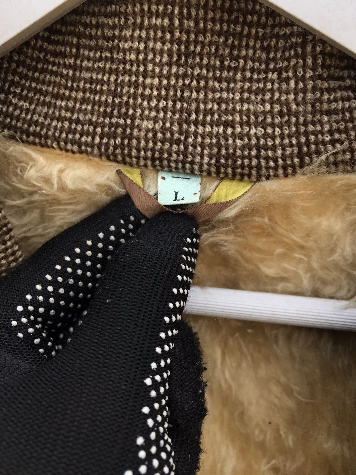 Designer Japan Archival Mohair TweedWool Fur sherpa jacket yohji Size US L / EU 52-54 / 3 - 7 Thumbnail