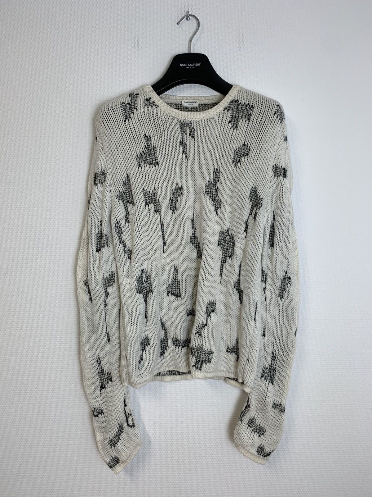 Saint Laurent Paris white wool knit Size US M / EU 48-50 / 2 - 1 Thumbnail