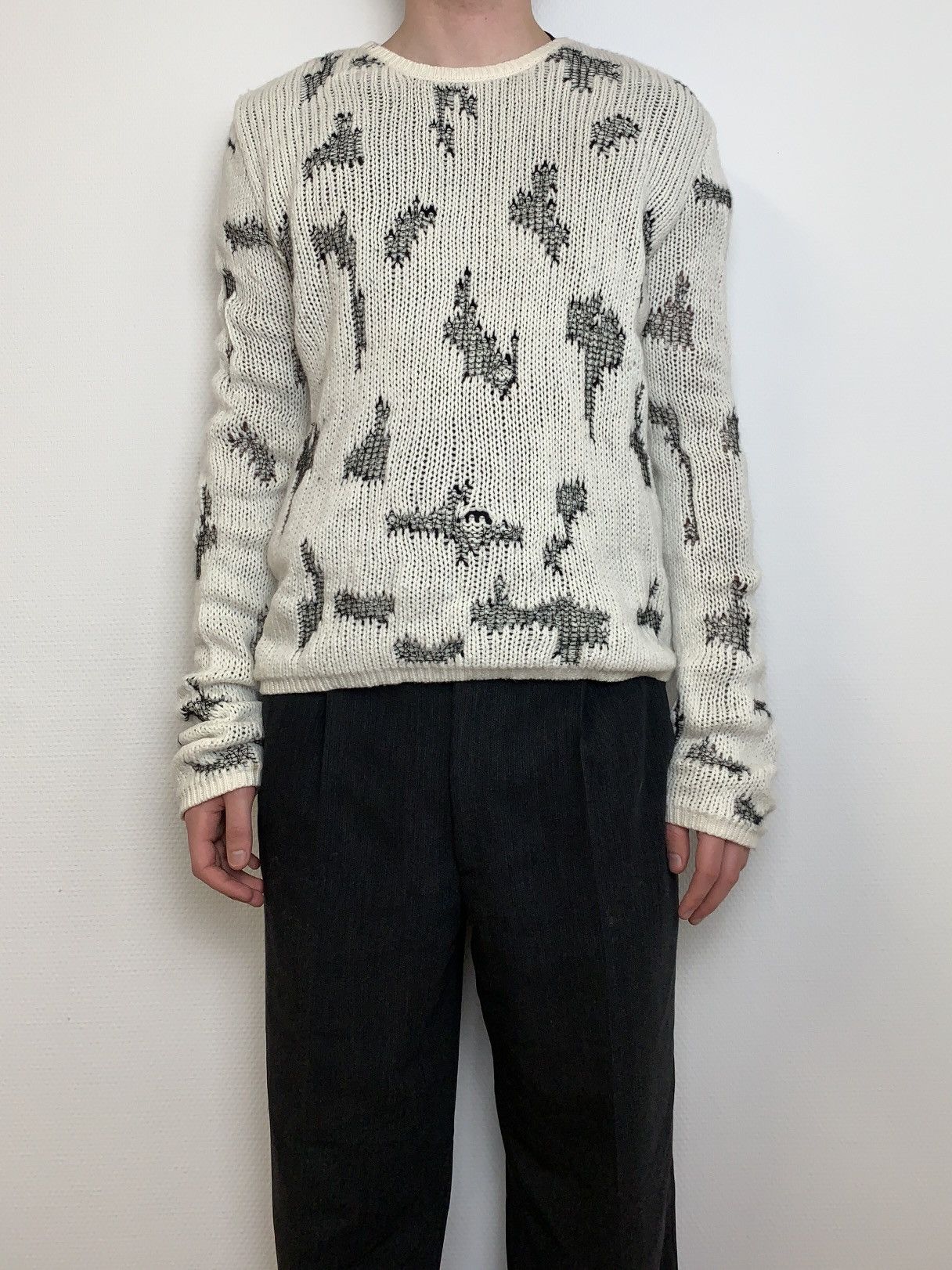 Saint Laurent Paris white wool knit Size US M / EU 48-50 / 2 - 3 Thumbnail