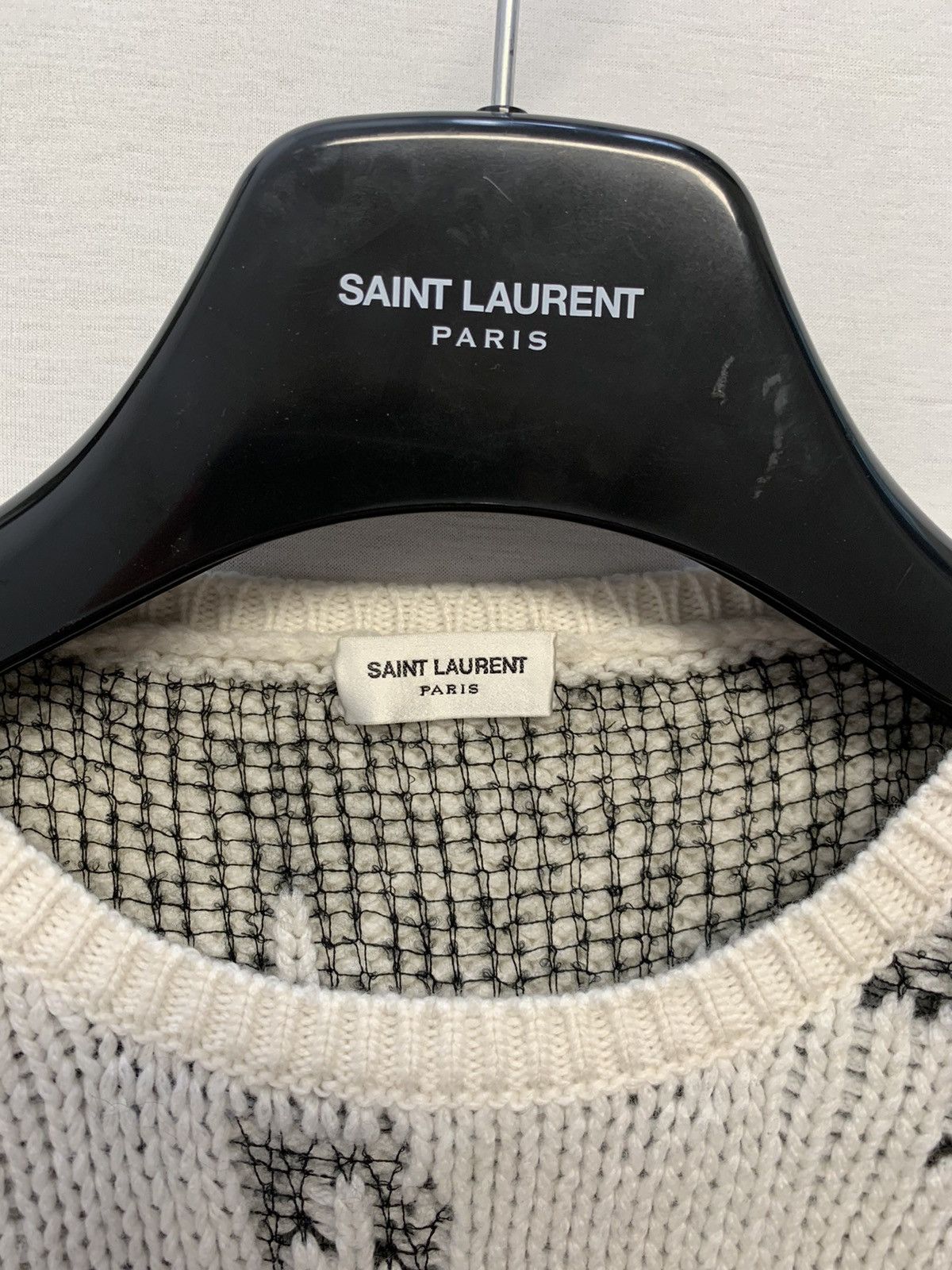 Saint Laurent Paris white wool knit Size US M / EU 48-50 / 2 - 5 Thumbnail