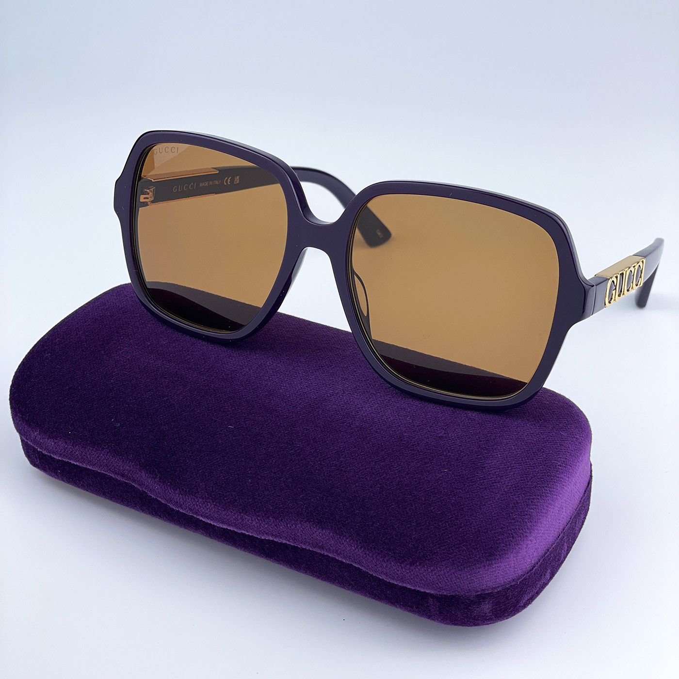 Gucci GG1714S 005 BRAND NEW Sunglasses Cloud Rose Pink Brown Gradient Women Squa Gucci GG1714S 003 Sunglasses - US main image 2