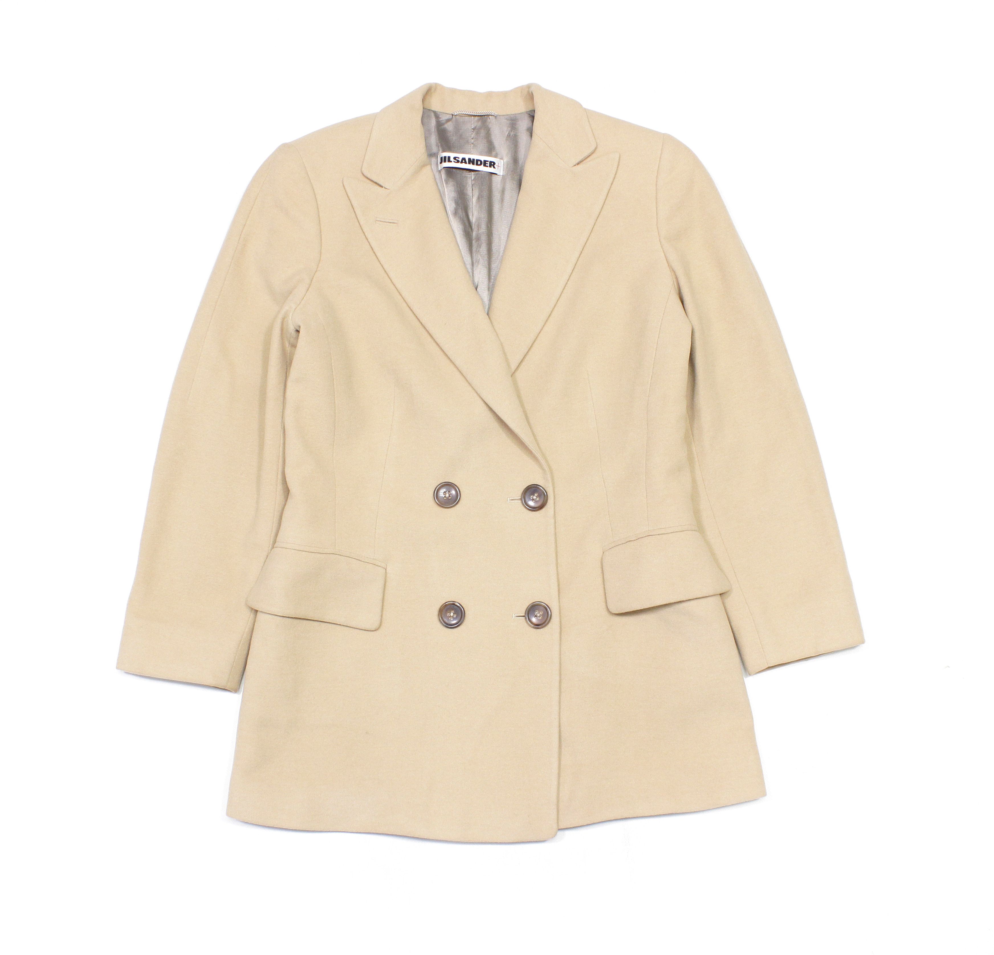 Jil Sander + 90S Wool Angora Short Coat Vintage Size S / US 4 / IT 40 - 1 Thumbnail