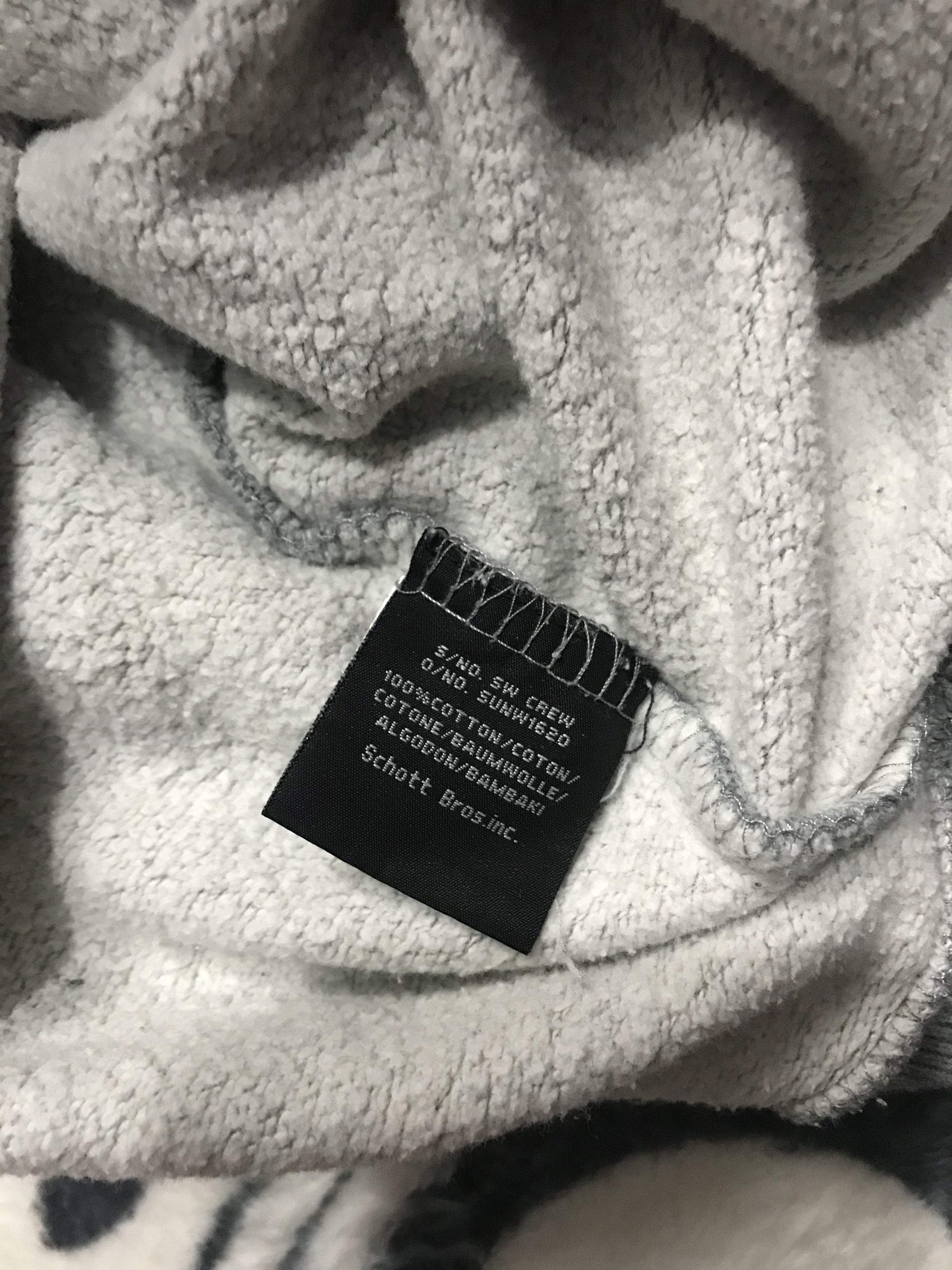 Schott × Vintage Vintage Schott NYC Mens Grey Sweatshirt Size US L / EU 52-54 / 3 - 6 Thumbnail