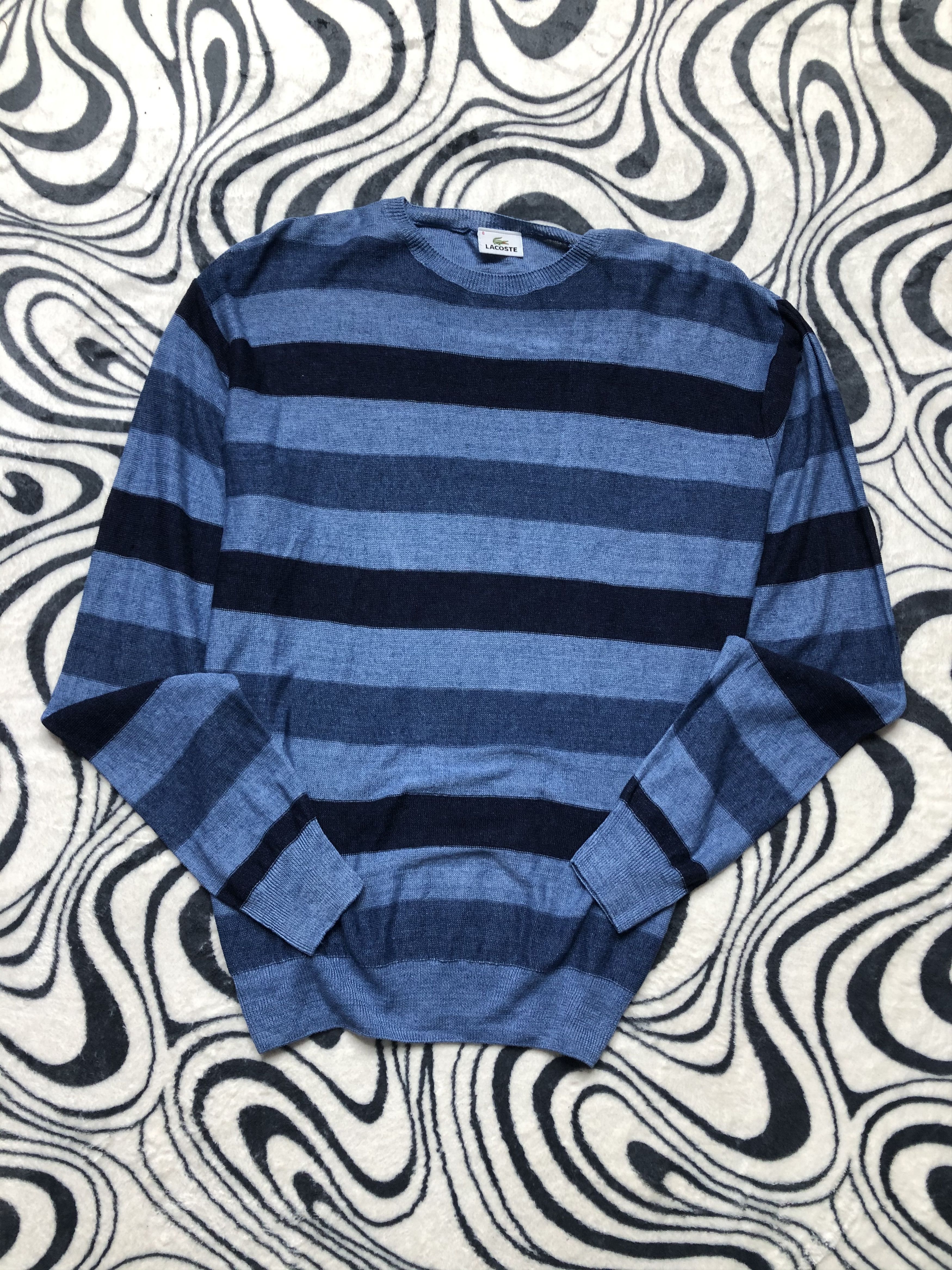 Lacoste × Vintage Lacoste Vintage Mens Linen Knit Sweater Knitwear Size US L / EU 52-54 / 3 - 1 Thumbnail