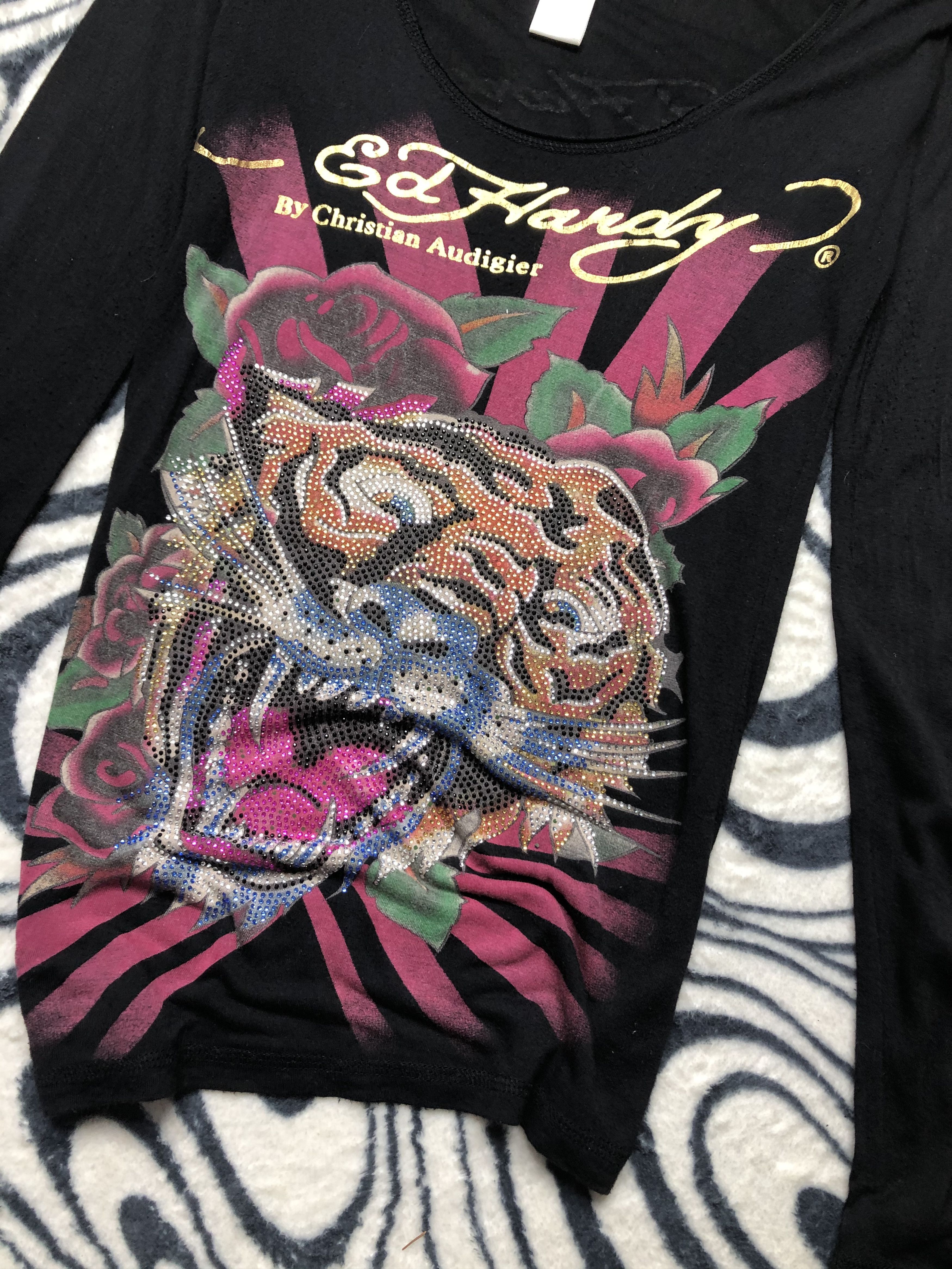 Christian Audigier Ed Hardy by Christian Audigier Womens Thin Hoodie Size M / US 6-8 / IT 42-44 - 2 Thumbnail