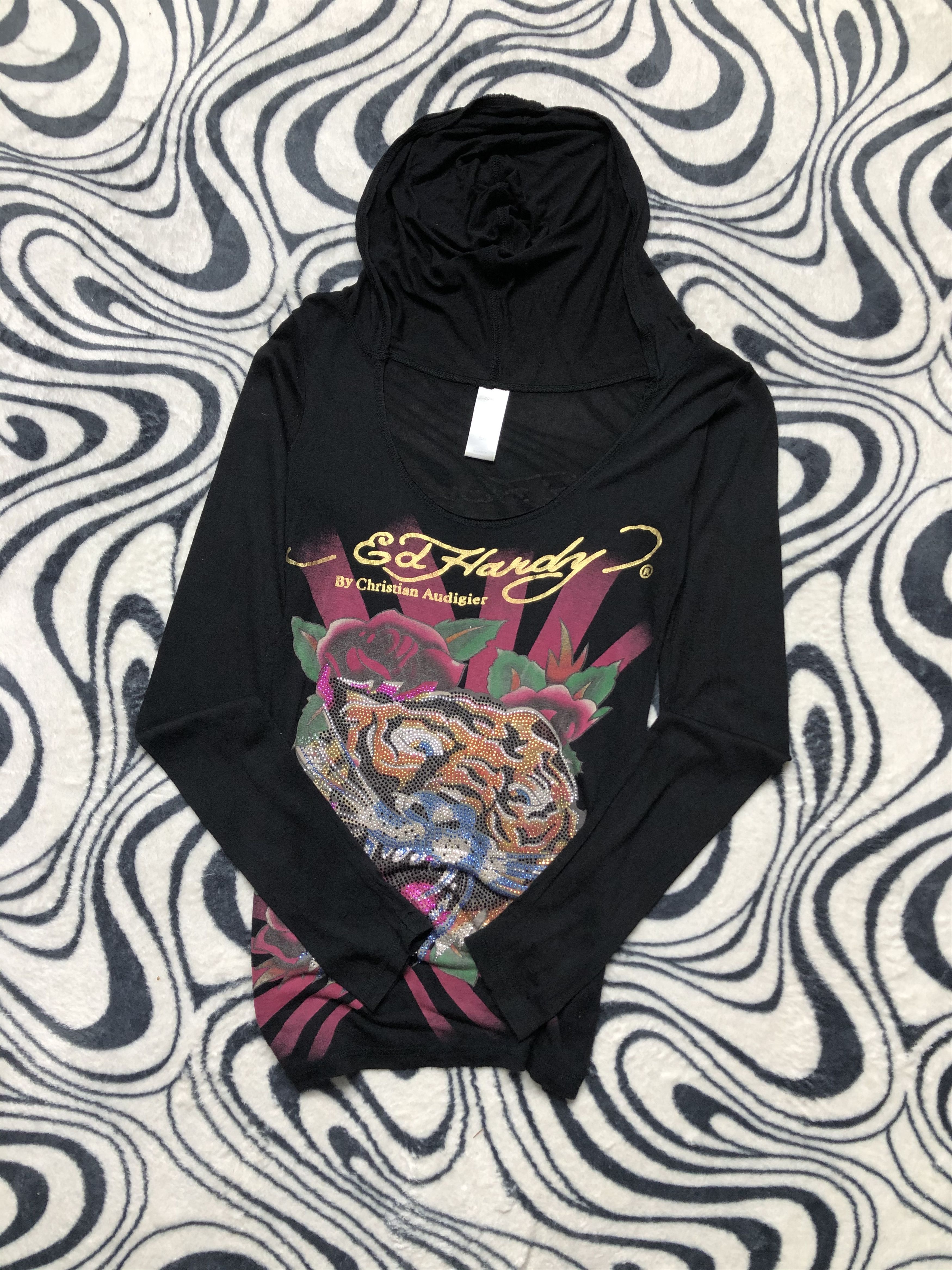 Christian Audigier Ed Hardy by Christian Audigier Womens Thin Hoodie Size M / US 6-8 / IT 42-44 - 1 Thumbnail