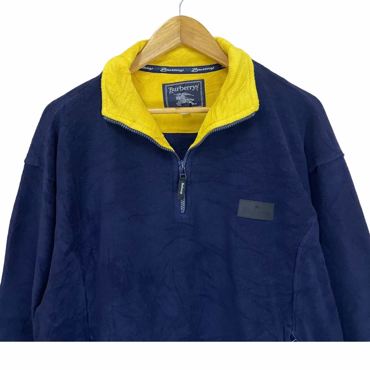 Burberry × Burberry Prorsum × Vintage 💥 Vintage Burberrys Prorsum Fleece Logo Sweater Size US XL / EU 56 / 4 - 4 Thumbnail