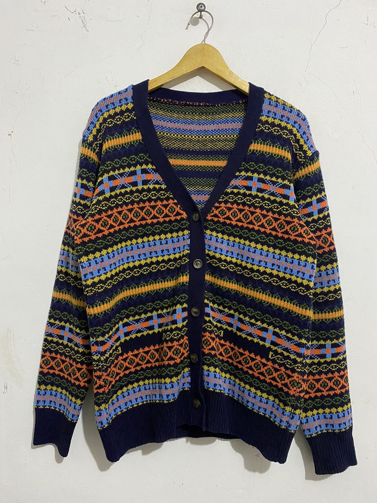 20471120 🖤BLACKFRIDAY🖤Japanese Brand Unknow Cardigan Coogi Style Size US L / EU 52-54 / 3 - 1 Thumbnail