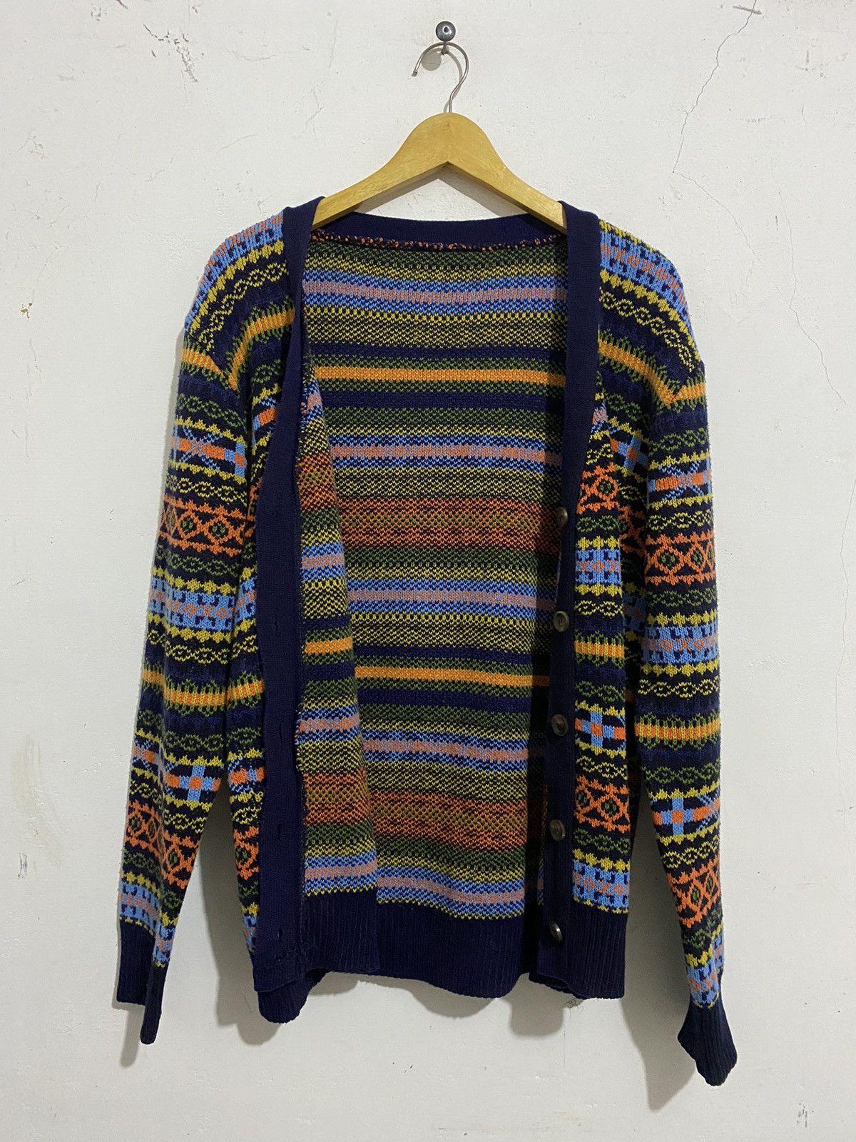 20471120 🖤BLACKFRIDAY🖤Japanese Brand Unknow Cardigan Coogi Style Size US L / EU 52-54 / 3 - 3 Thumbnail
