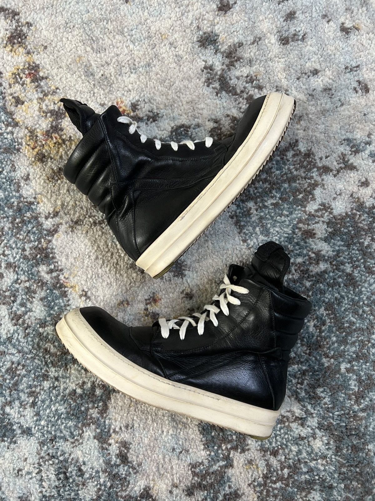 Rick Owens Rick Owens Black Short Tongue Geobasket - Size 41.5 | Grailed