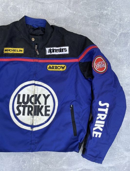 Lucky Brand LUCKY STRIKE RACING JACKET BOMBER MOTO NASCAR | Grailed