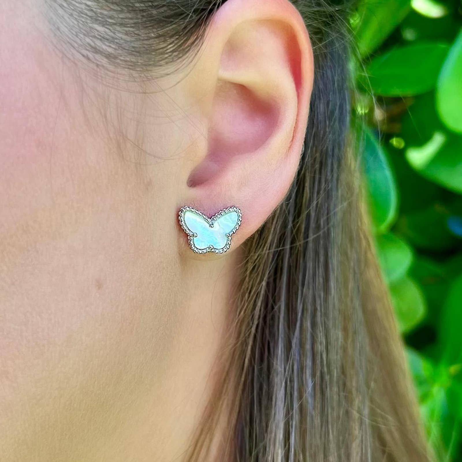 Butterfly stud earrings - Sterling Silver 925