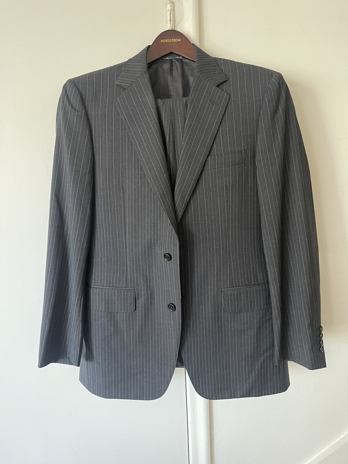 Costume Deux-pièces Canali Bleu Marine En Laine - Taille 52 EU (42 UK), Revers En Pointe