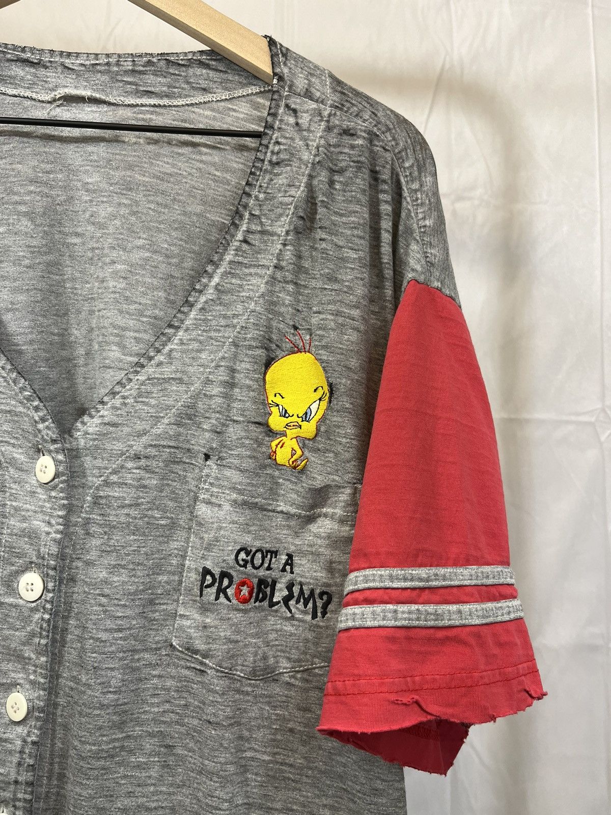 Vintage Thrashed Oversize Looney Tunes Faded Baseball Shirt XXXL Size US XXL / EU 58 / 5 - 4 Thumbnail