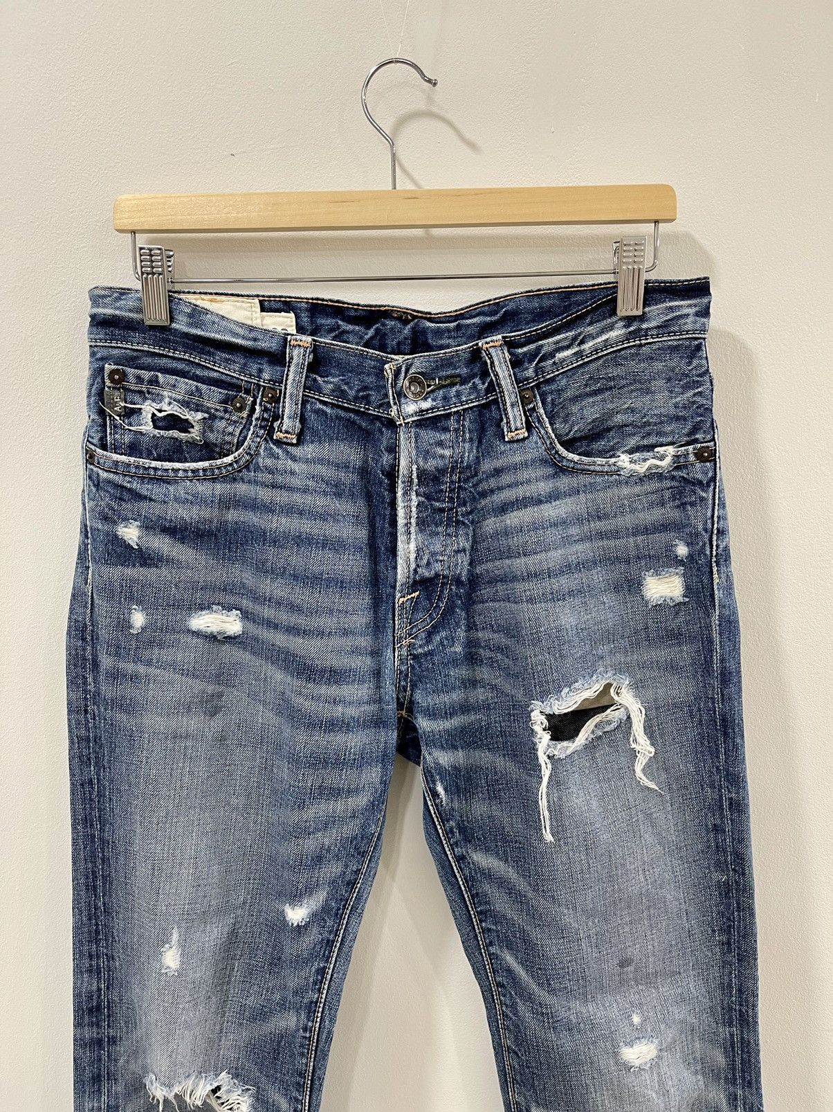 Abercrombie & Fitch VINTAGE DISTRESSED ABERCROMBIE & FITCH FLARED DENIM SIZE 32 Size US 32 / EU 48 - 3 Thumbnail