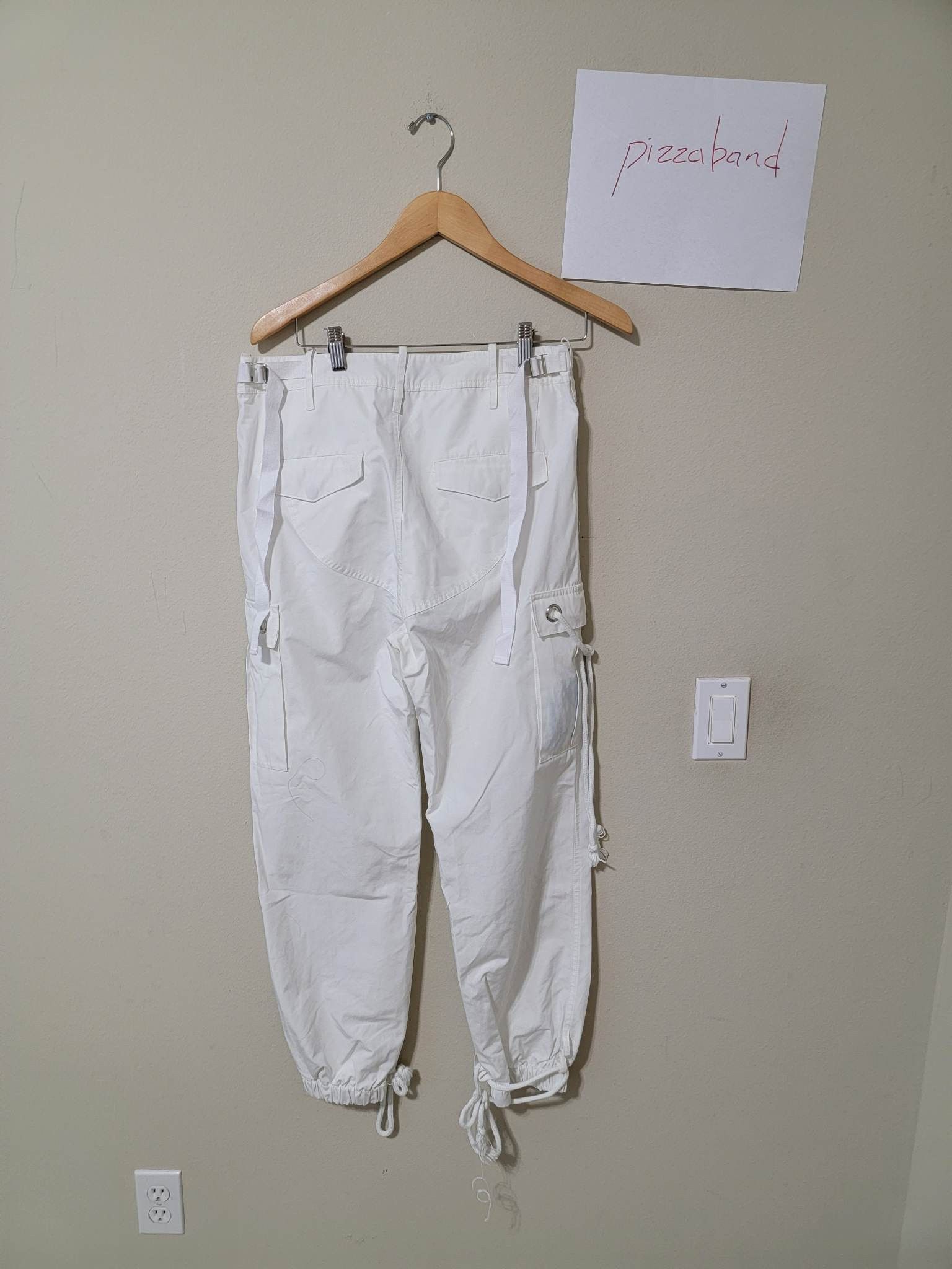 Hyein Seo Hyein Seo White Bondage Pants Size US 32 / EU 48 - 4 Thumbnail