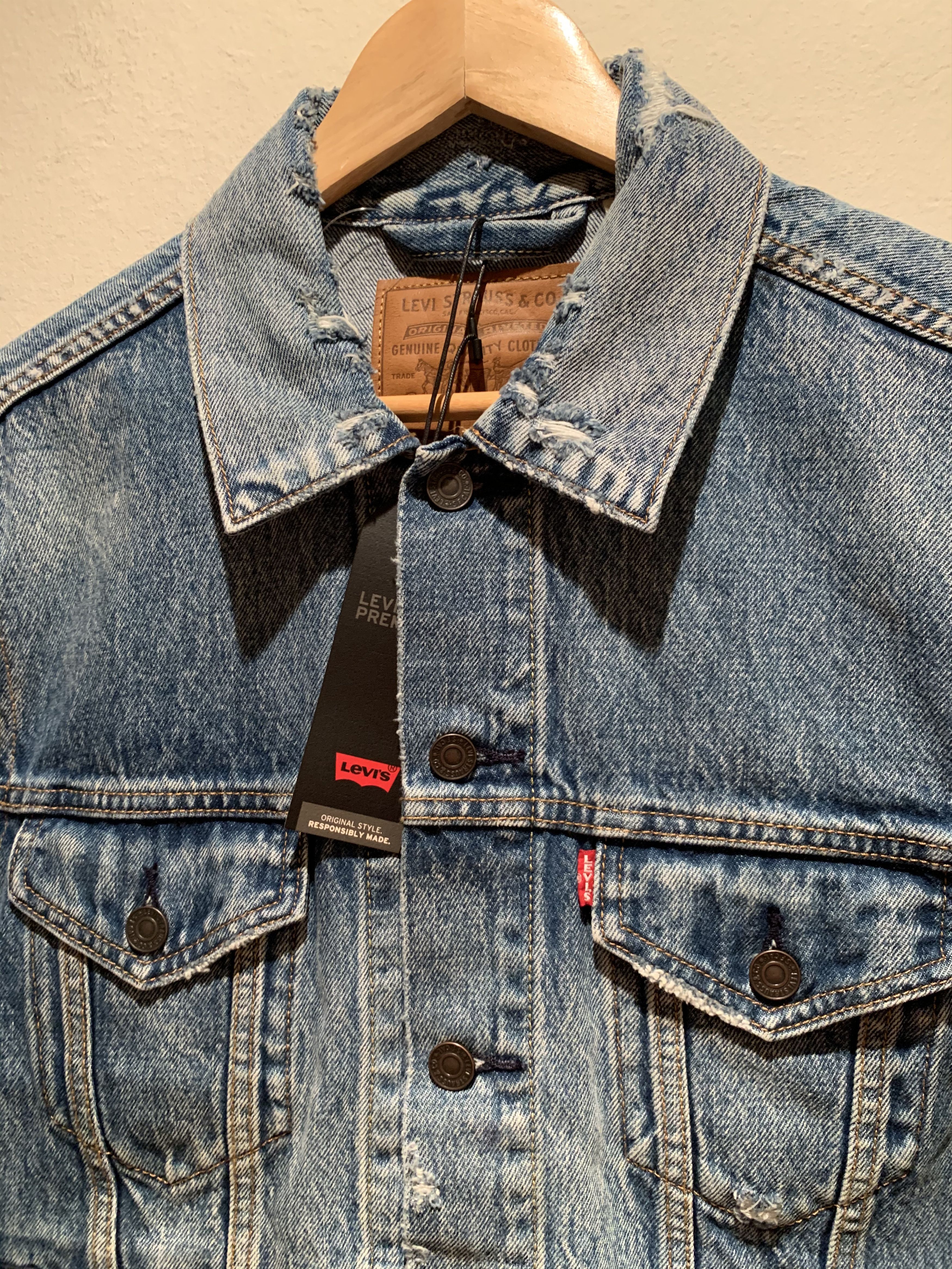 Levi's *RARE* New Levi’s Premium Big E Blanket Back Denim Jacket Size US XL / EU 56 / 4 - 3 Thumbnail