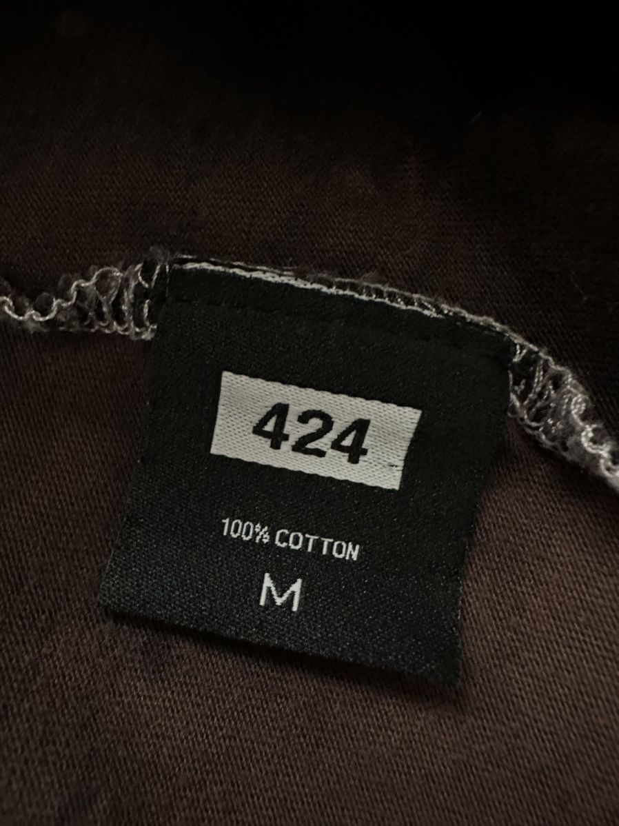 424 424 On Fairfax Black / Bleach Center Logo Tee Sz. Medium Size US M / EU 48-50 / 2 - 5 Thumbnail