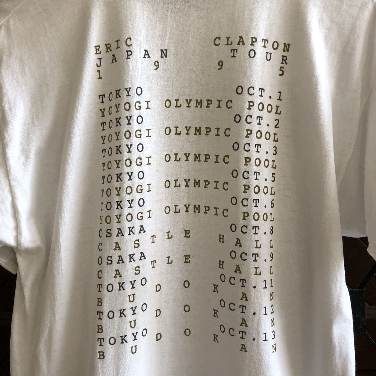 Band Tees × Vintage RaRe!! Vintage Eric Clapton Japan Tour 1995 Tee Size US L / EU 52-54 / 3 - 5 Thumbnail