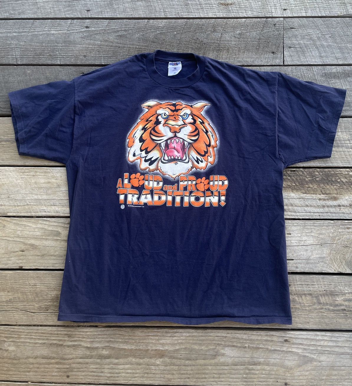 Vintage Vintage 90s Clemson Tigers College T Shirt Size US XXL / EU 58 / 5 - 1 Thumbnail