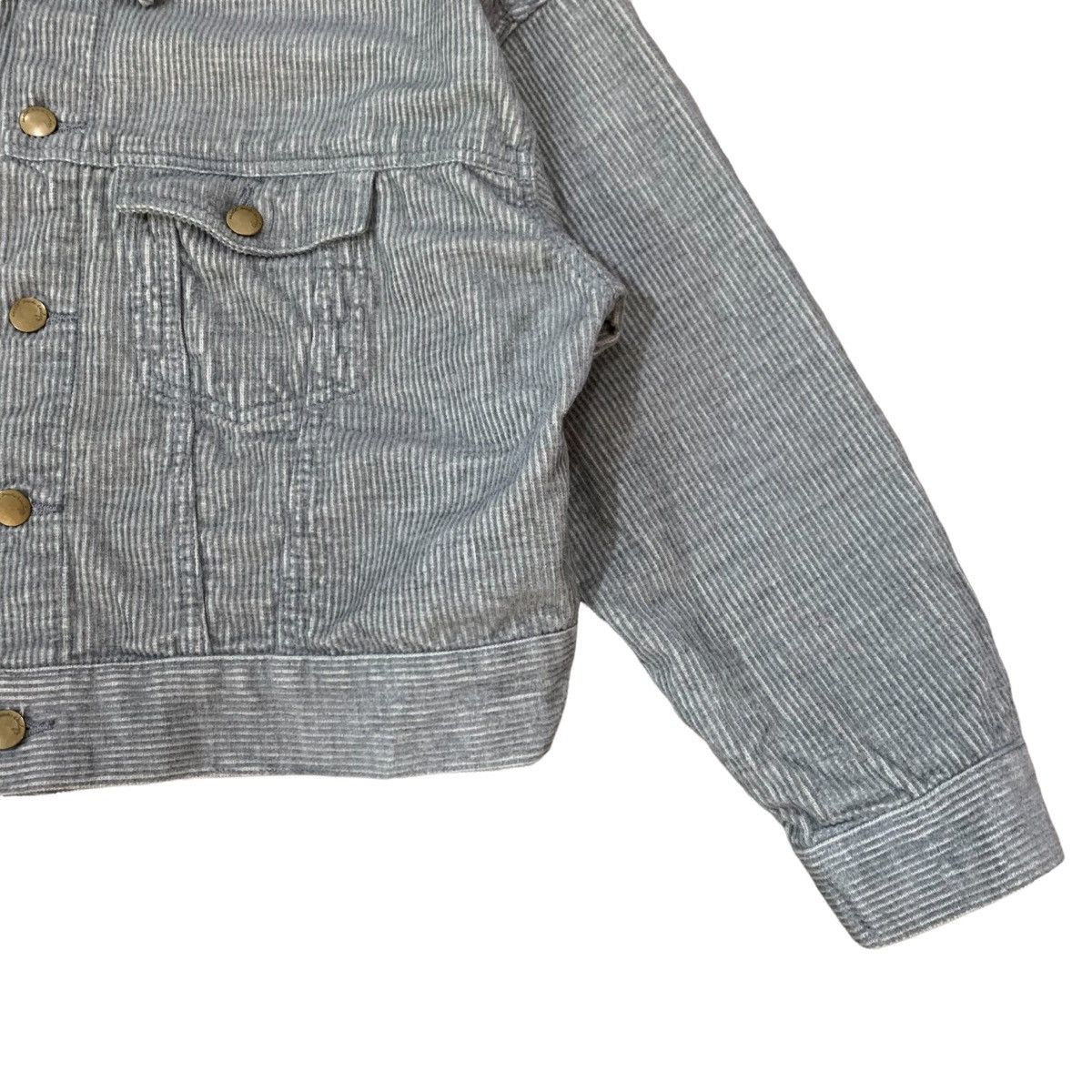 Beauty Beast × Japanese Brand × Vintage Vintage Earth Music & Ecology Striped Button Cropped Jacket Size M / US 6-8 / IT 42-44 - 8 Thumbnail