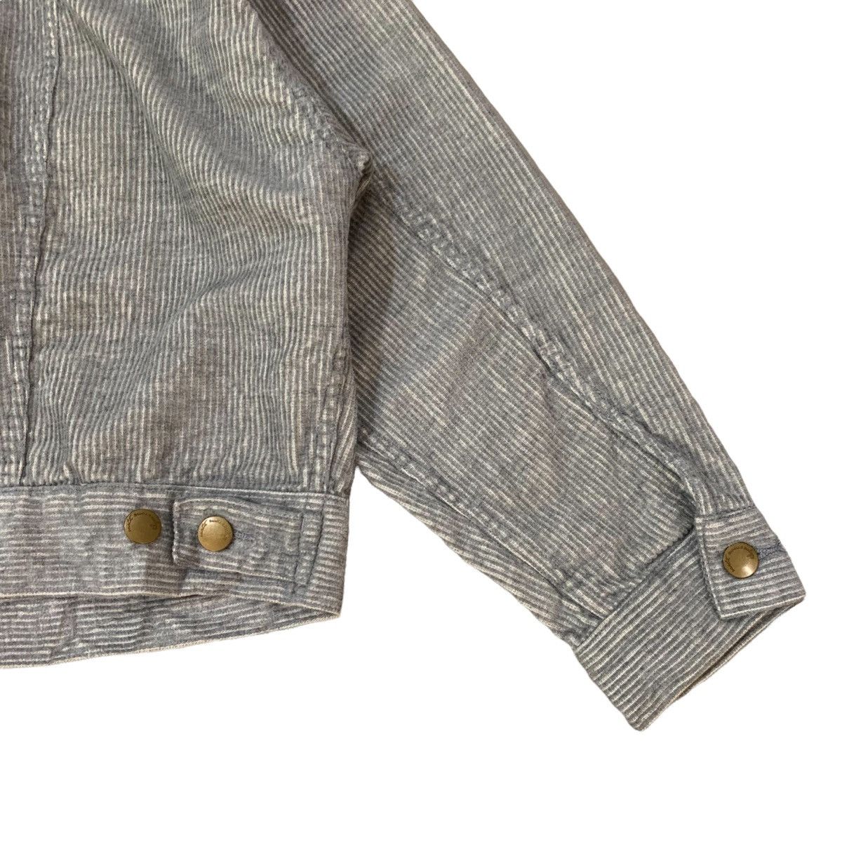 Beauty Beast × Japanese Brand × Vintage Vintage Earth Music & Ecology Striped Button Cropped Jacket Size M / US 6-8 / IT 42-44 - 11 Thumbnail