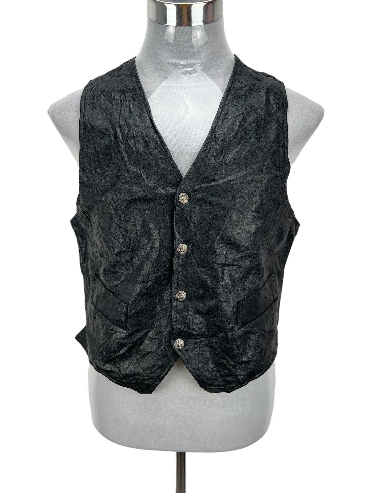Leather 🔥Rare🔥Vintage Vest Leather Jacket Size US M / EU 48-50 / 2 - 3 Thumbnail
