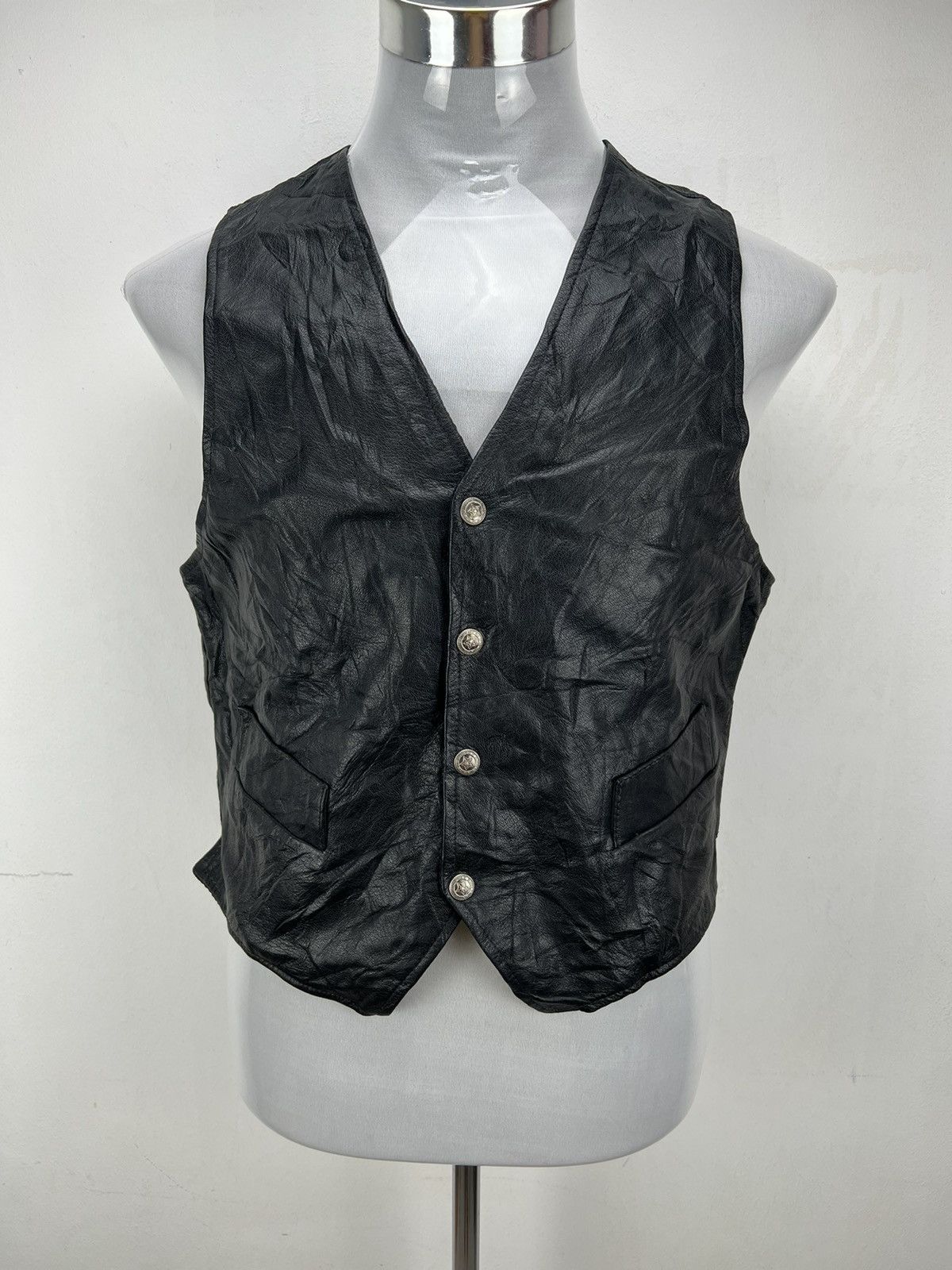 Leather 🔥Rare🔥Vintage Vest Leather Jacket Size US M / EU 48-50 / 2 - 6 Thumbnail