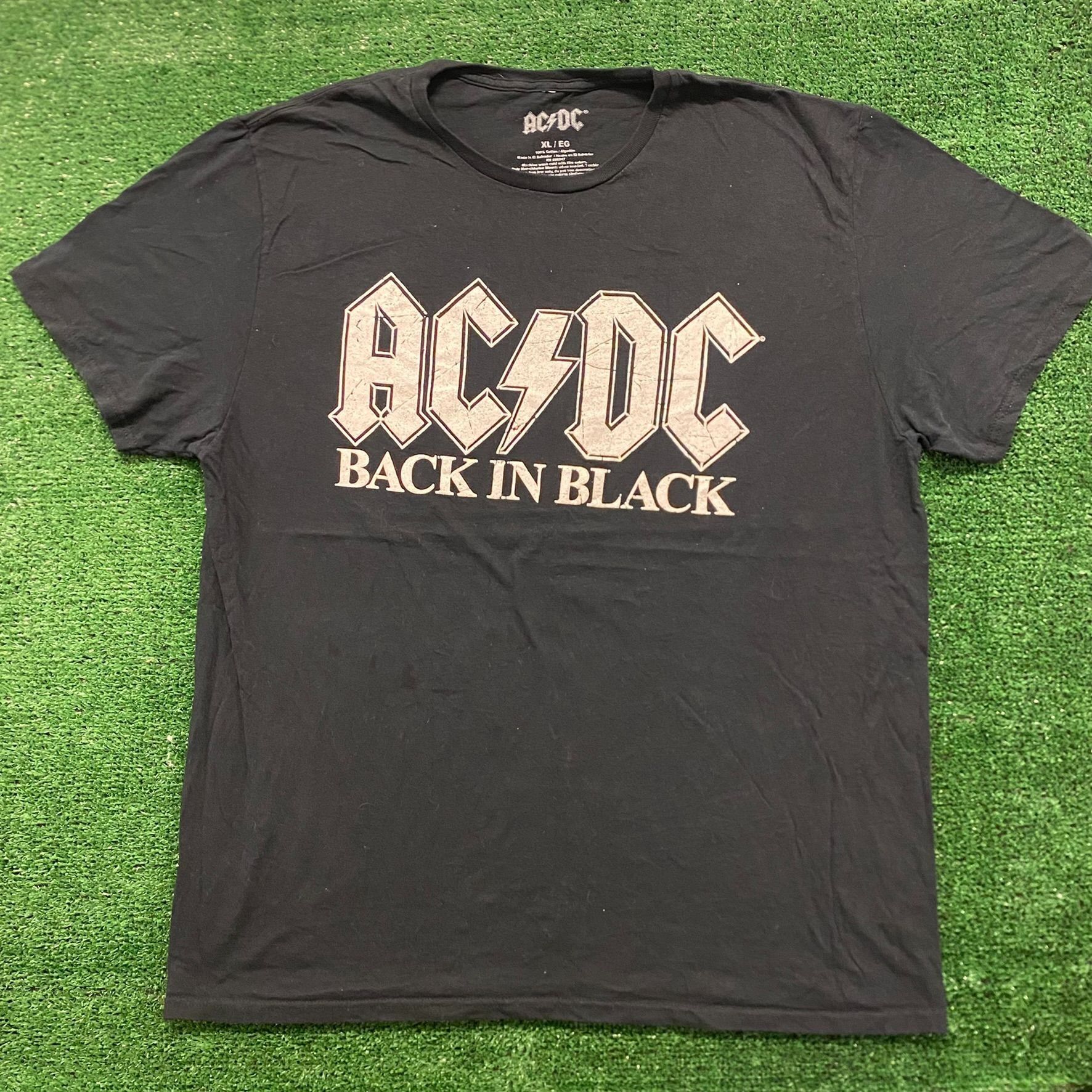 Ac/Dc × Band Tees × Vintage AC/DC Back in Black Vintage Rock Band T ...